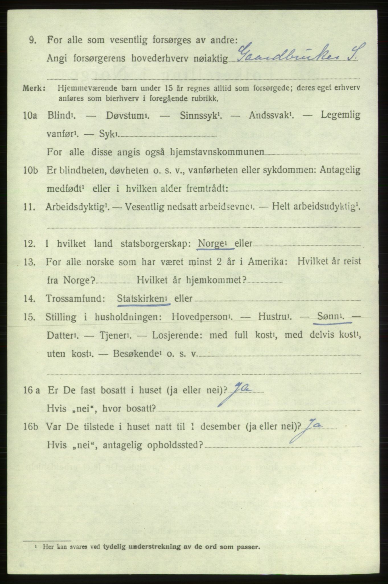 SAB, 1920 census for Etne, 1920, p. 2020