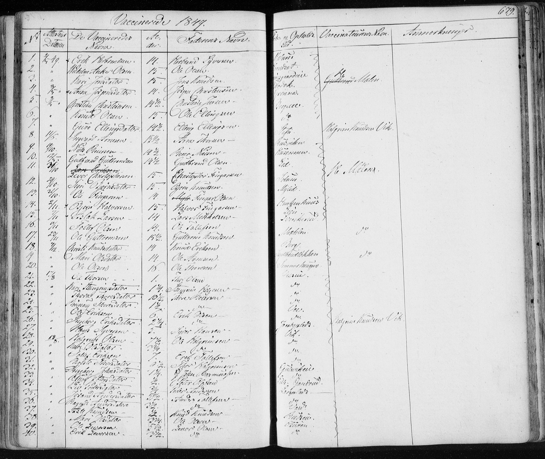 Nes kirkebøker, SAKO/A-236/F/Fa/L0009: Parish register (official) no. 9, 1834-1863, p. 679