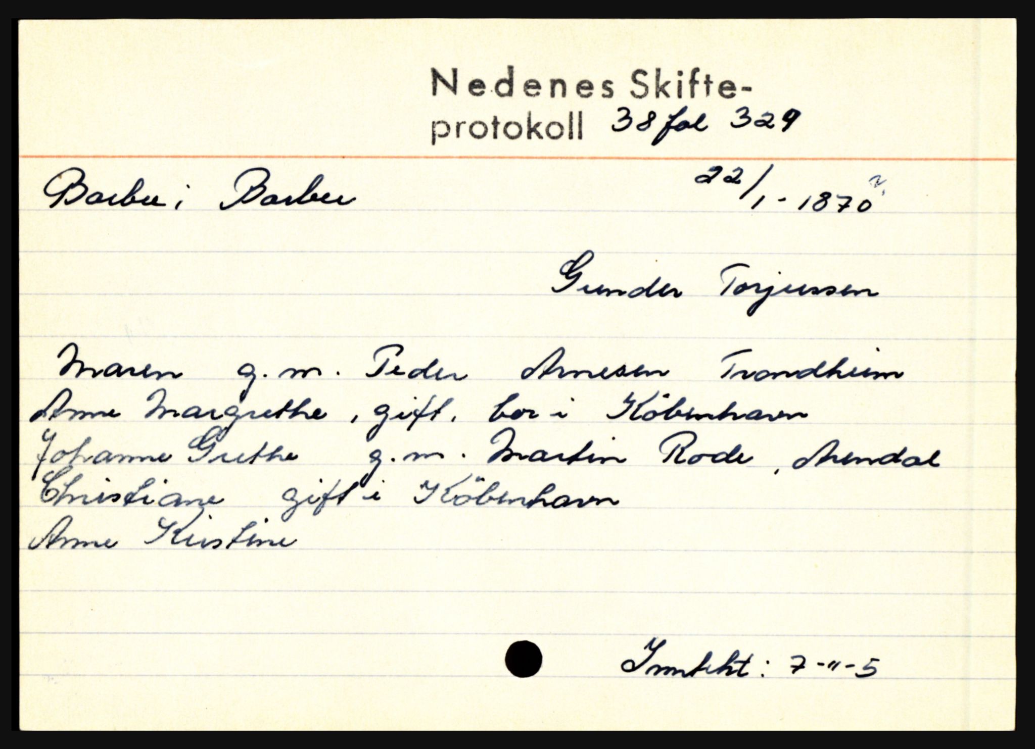 Nedenes sorenskriveri før 1824, AV/SAK-1221-0007/H, p. 2033