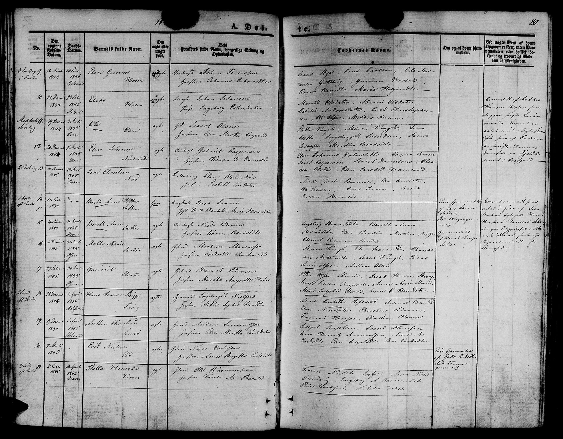 Ministerialprotokoller, klokkerbøker og fødselsregistre - Sør-Trøndelag, SAT/A-1456/657/L0703: Parish register (official) no. 657A04, 1831-1846, p. 80