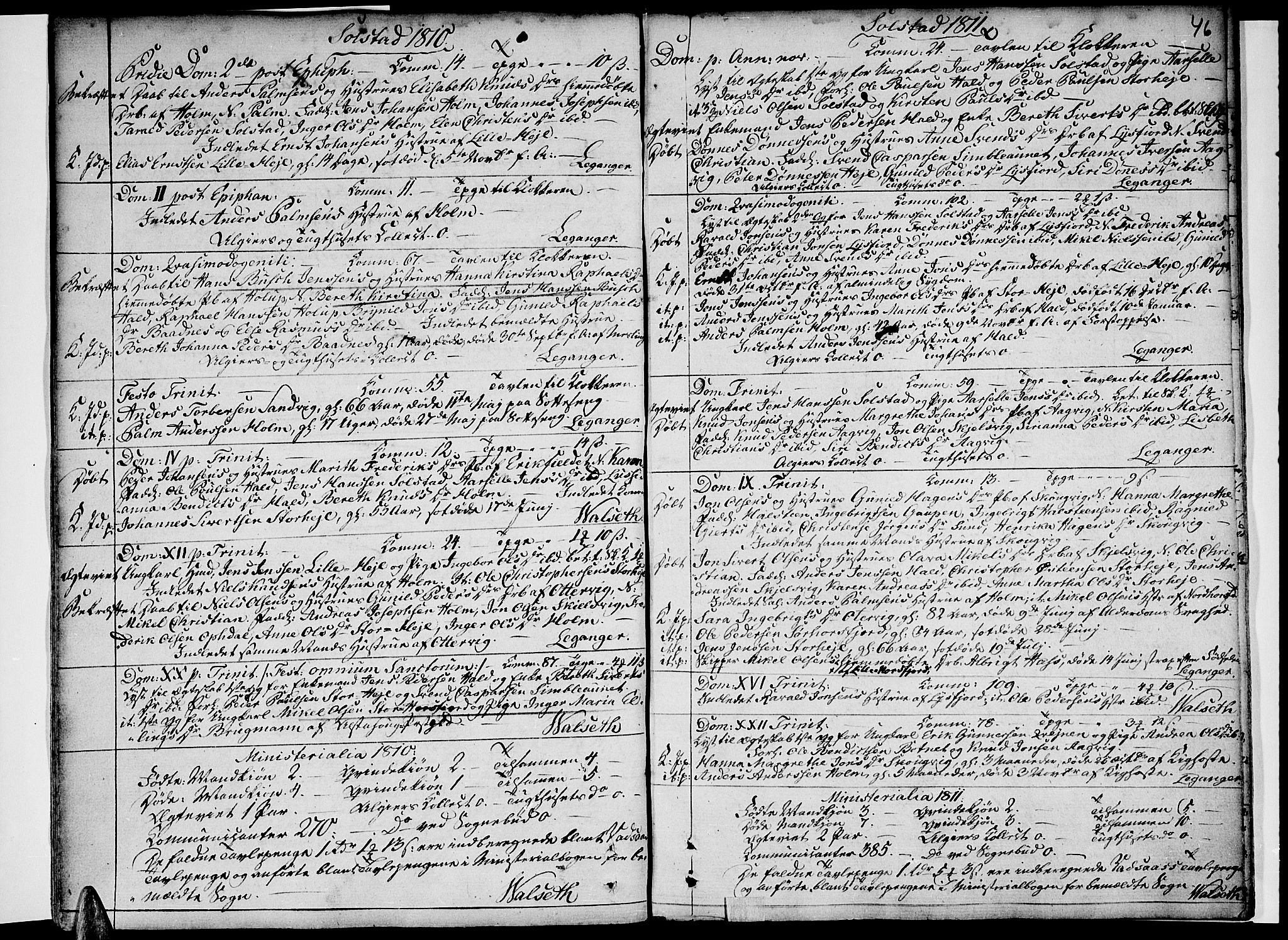 Ministerialprotokoller, klokkerbøker og fødselsregistre - Nordland, SAT/A-1459/811/L0164: Parish register (official) no. 811A02, 1752-1819, p. 46