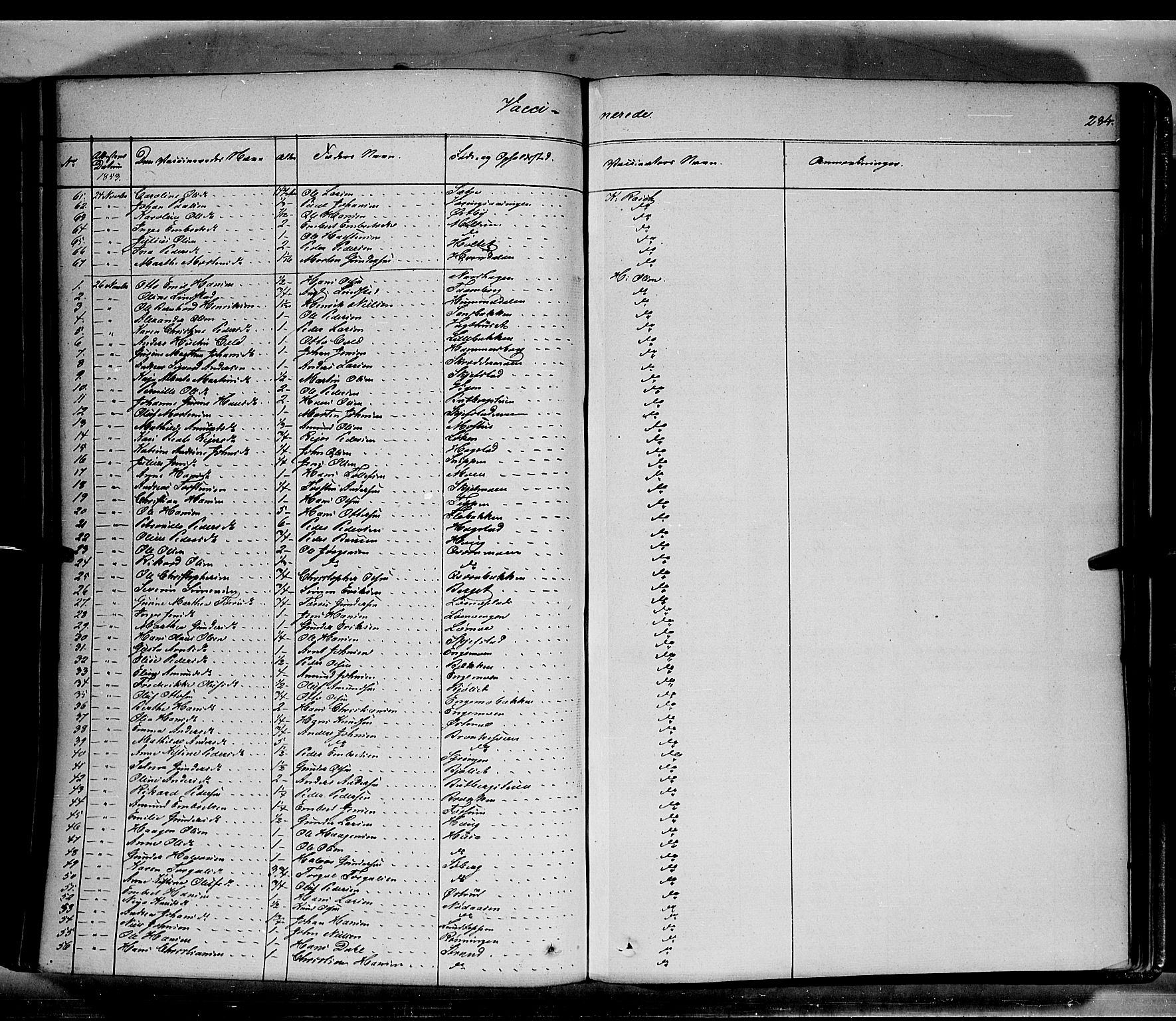 Elverum prestekontor, AV/SAH-PREST-044/H/Ha/Haa/L0009: Parish register (official) no. 9, 1843-1856, p. 284