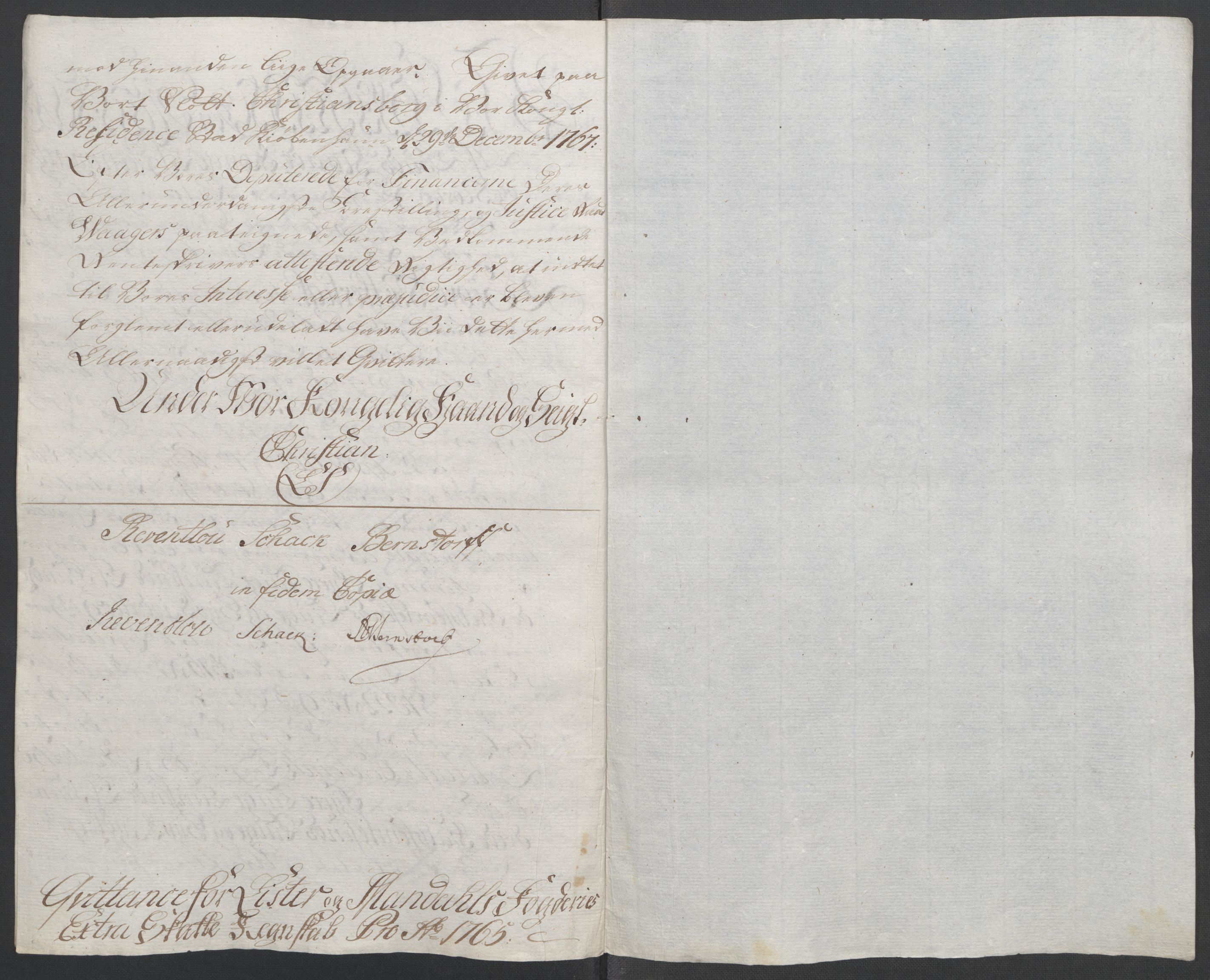 Rentekammeret inntil 1814, Reviderte regnskaper, Fogderegnskap, RA/EA-4092/R45/L2704: Ekstraskatten Lista og Mandal, 1762-1768, p. 160