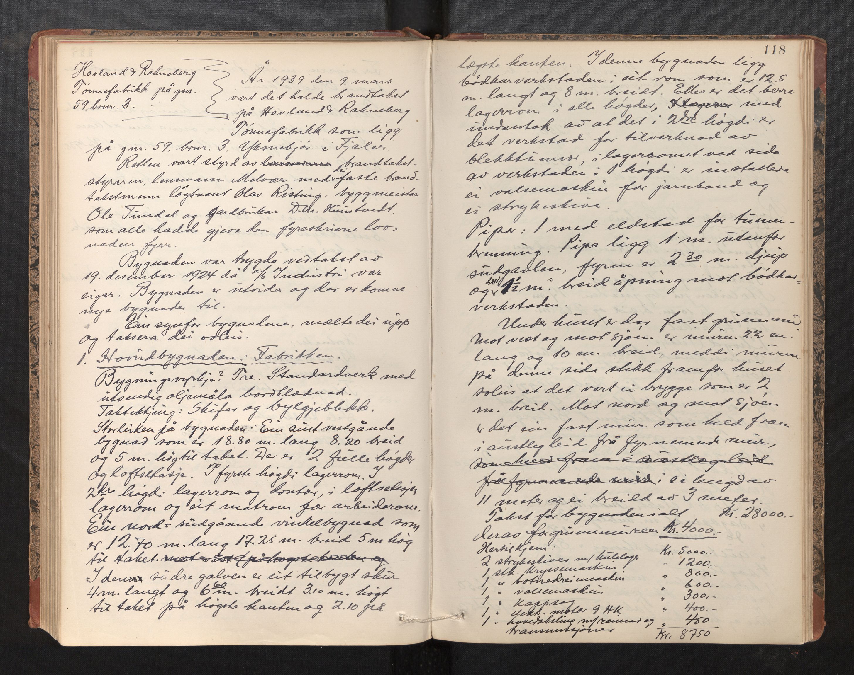 Lensmannen i Fjaler, AV/SAB-A-27201/0012/L0002: Branntakstprotokoll, 1889-1943, p. 117b-118a