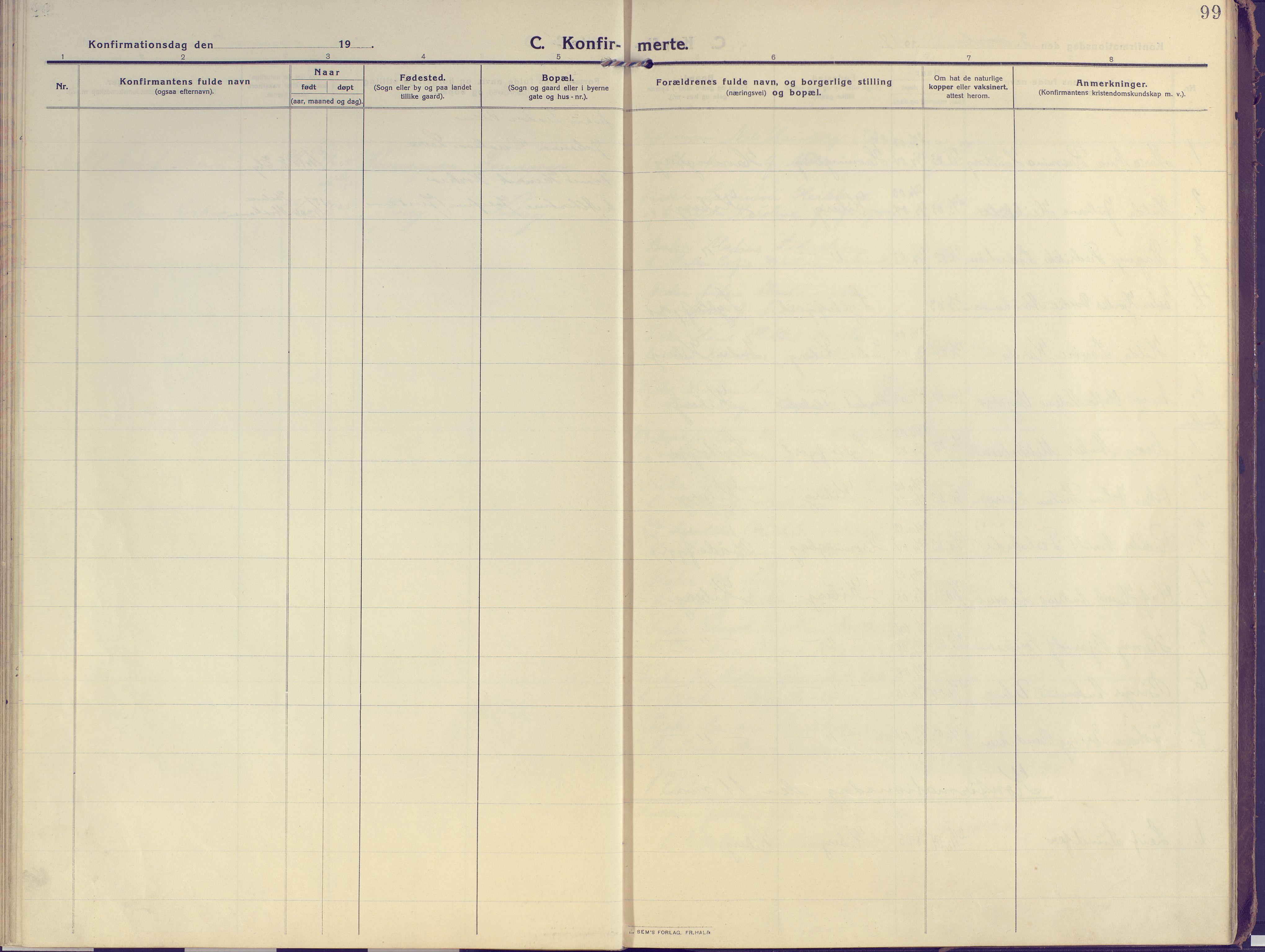 Vardø sokneprestkontor, SATØ/S-1332/H/Ha/L0013kirke: Parish register (official) no. 13, 1912-1928, p. 99