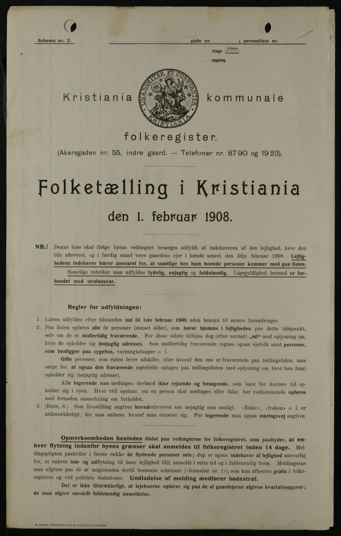 OBA, Municipal Census 1908 for Kristiania, 1908, p. 9163