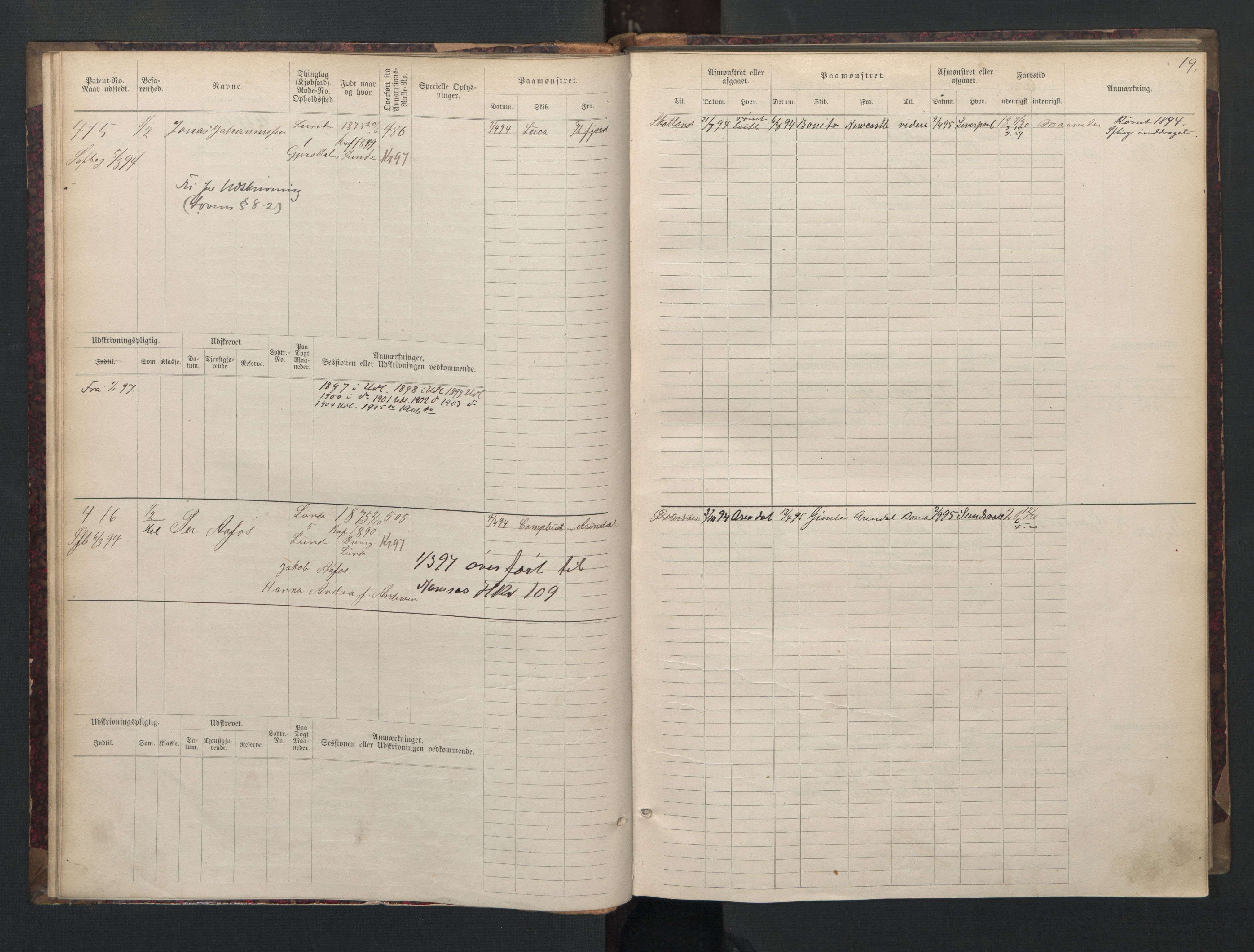 Sogndal mønstringskrets, SAK/2031-0020/F/Fb/L0002: Hovedrulle nr. 383-511, P-3, 1889-1948, p. 20