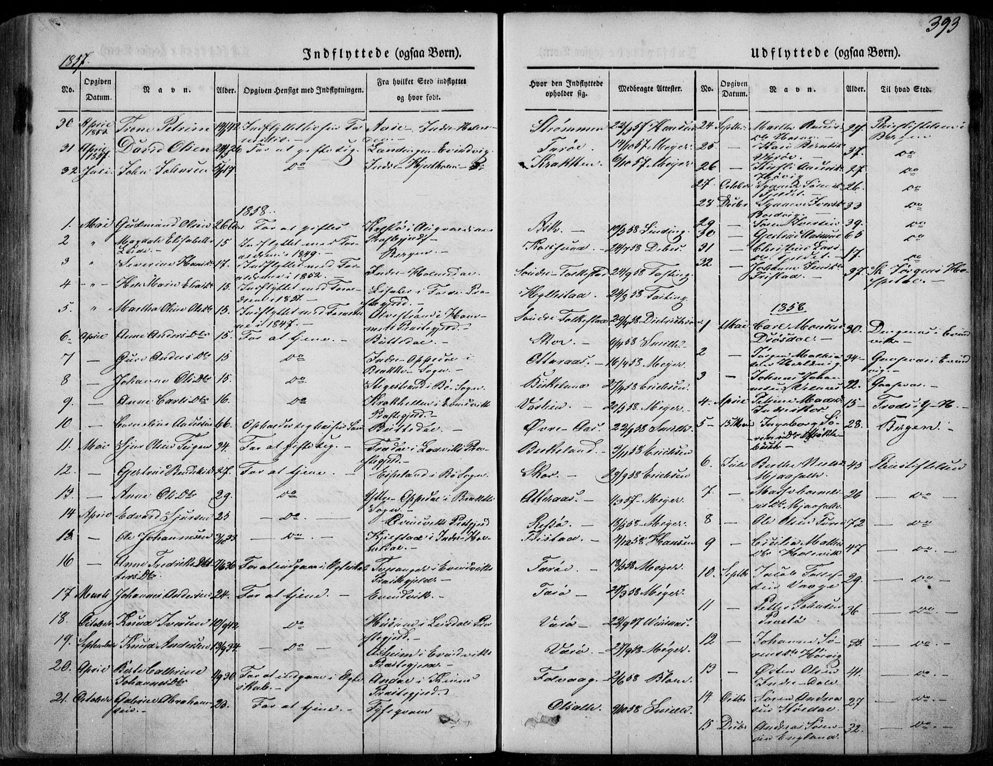 Askvoll sokneprestembete, AV/SAB-A-79501/H/Haa/Haaa/L0011/0002: Parish register (official) no. A 11 II, 1845-1878, p. 393