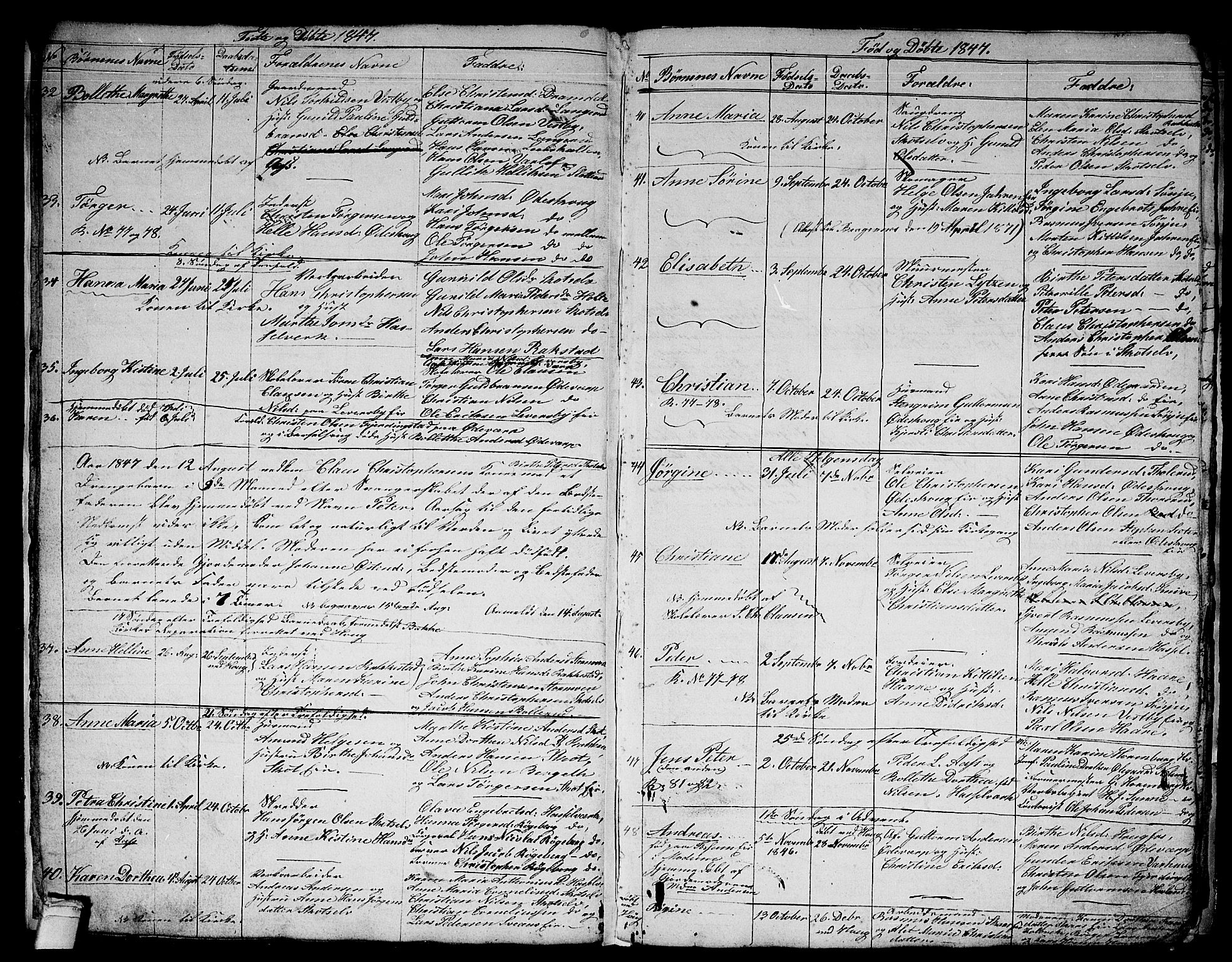 Eiker kirkebøker, SAKO/A-4/G/Gb/L0001: Parish register (copy) no. II 1, 1844-1864, p. 20-21