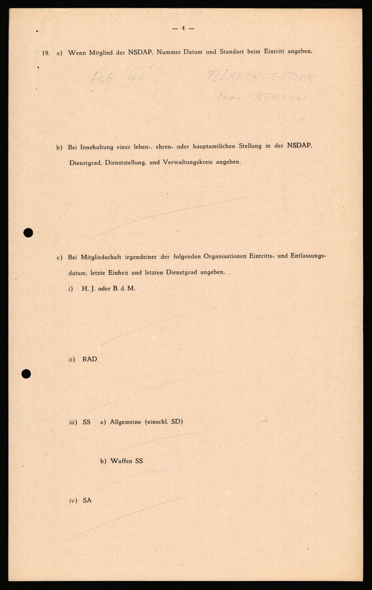 Forsvaret, Forsvarets overkommando II, RA/RAFA-3915/D/Db/L0035: CI Questionaires. Tyske okkupasjonsstyrker i Norge. Tyskere., 1945-1946, p. 378