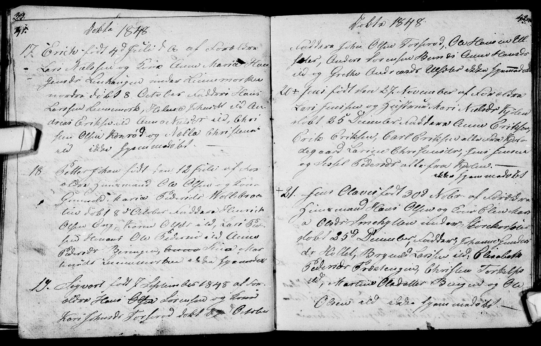 Berg prestekontor Kirkebøker, AV/SAO-A-10902/G/Gc/L0001: Parish register (copy) no. III 1, 1844-1855, p. 41-42