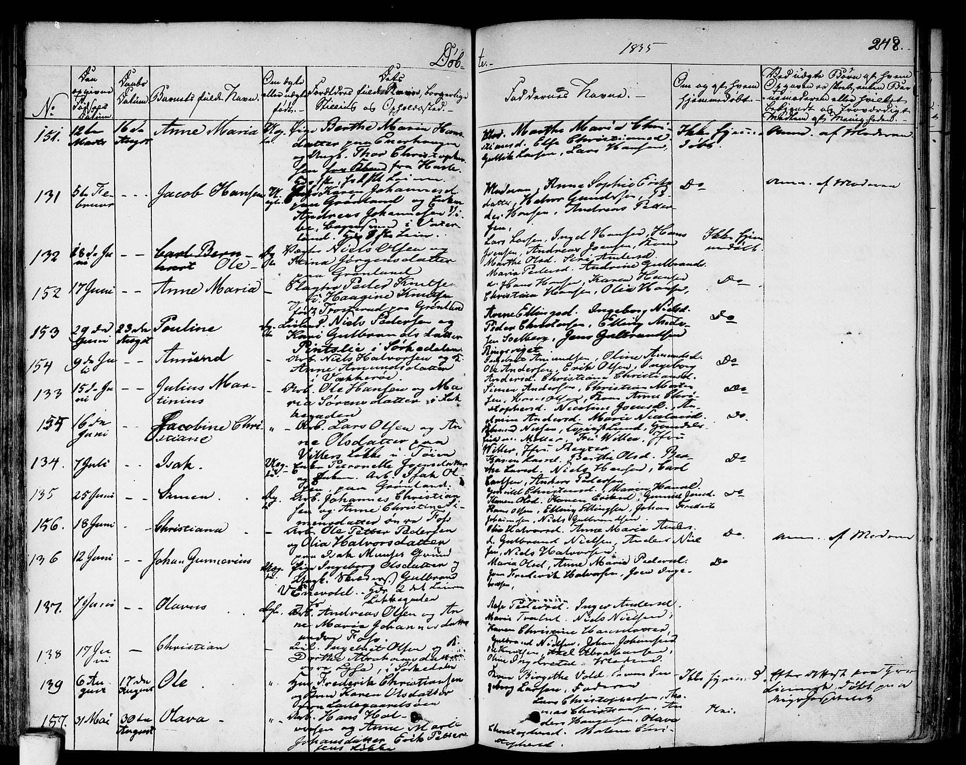 Aker prestekontor kirkebøker, AV/SAO-A-10861/F/L0013: Parish register (official) no. 13, 1828-1837, p. 248