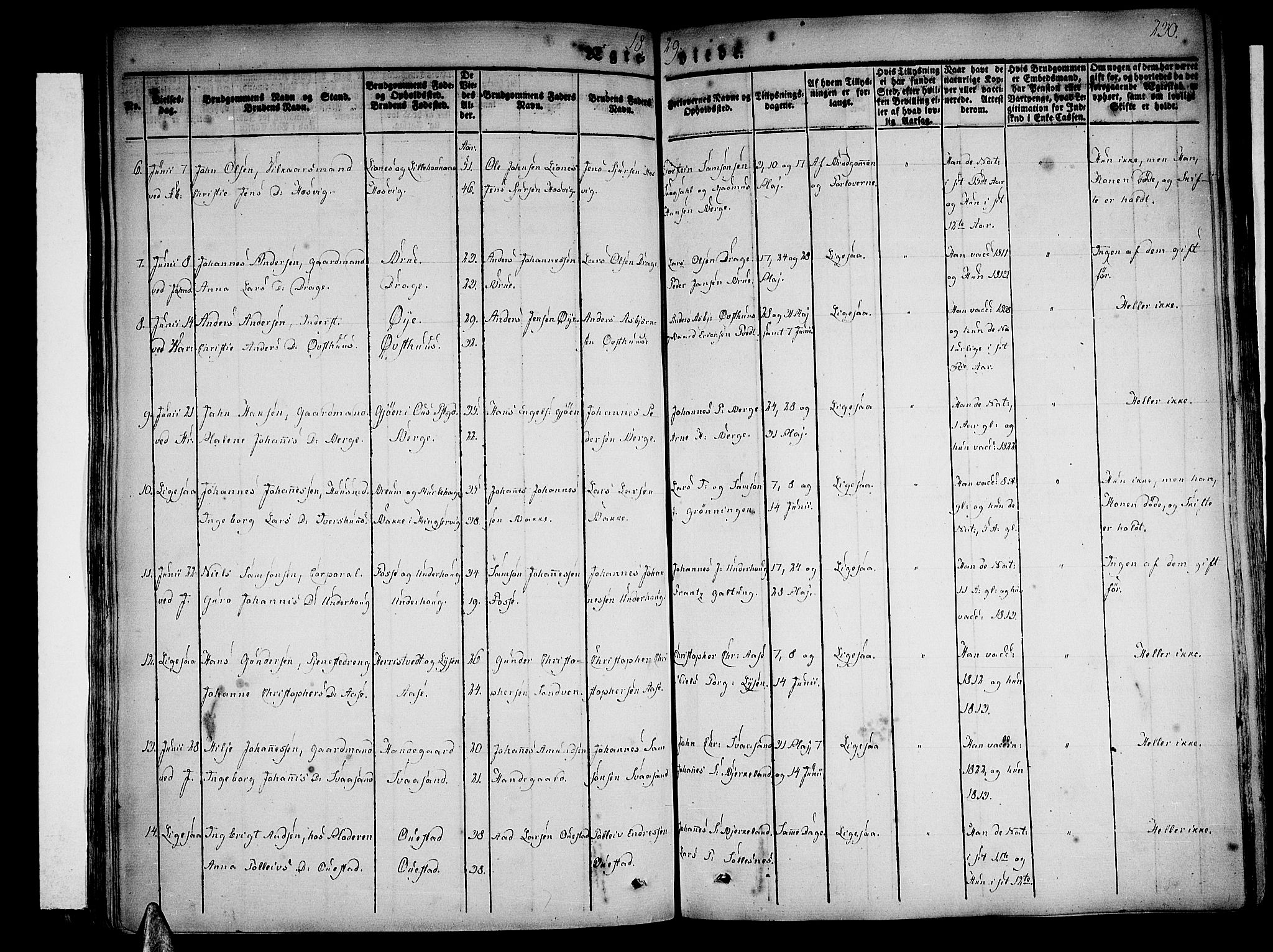 Strandebarm sokneprestembete, SAB/A-78401/H/Haa: Parish register (official) no. A 6, 1826-1843, p. 230