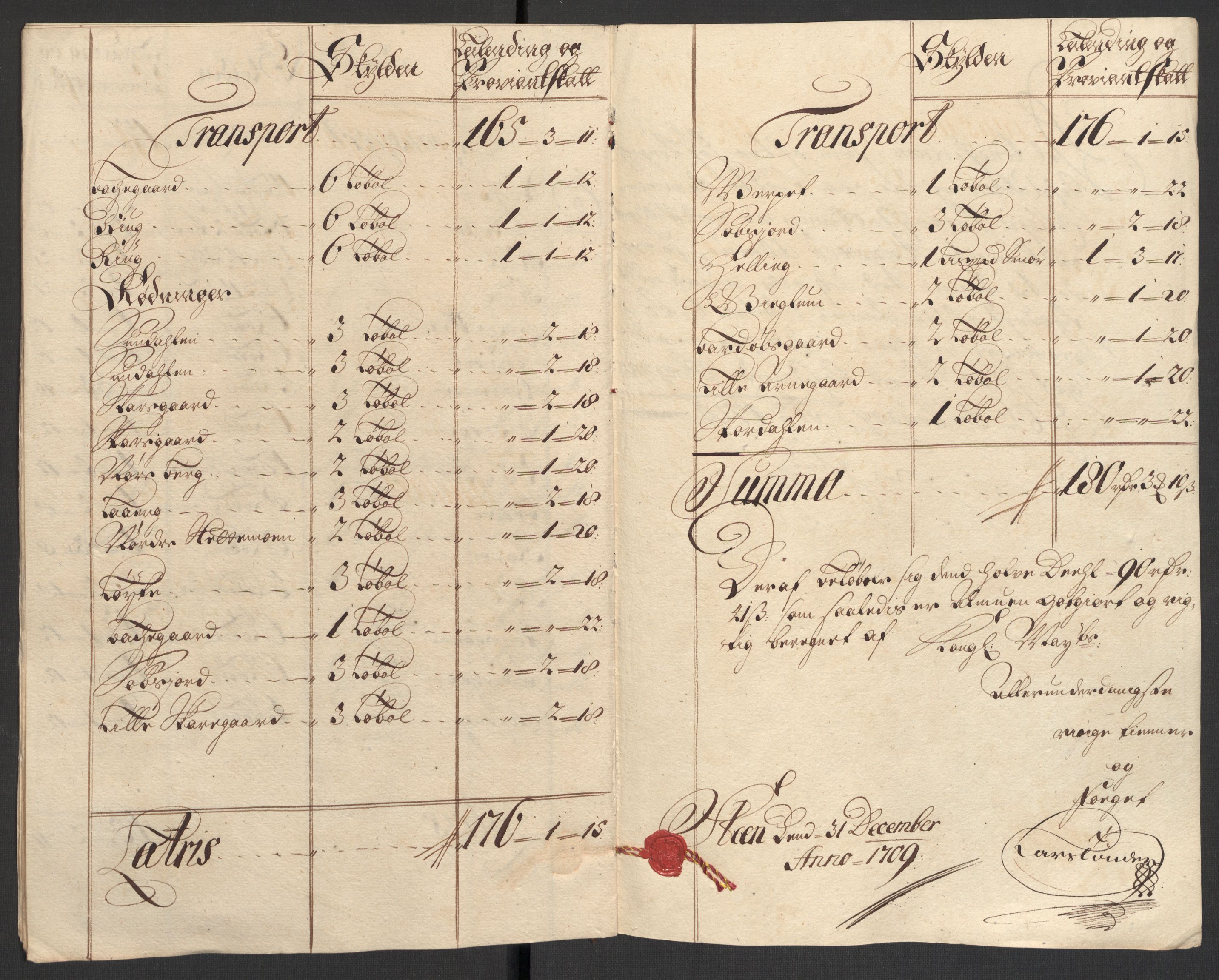 Rentekammeret inntil 1814, Reviderte regnskaper, Fogderegnskap, AV/RA-EA-4092/R23/L1468: Fogderegnskap Ringerike og Hallingdal, 1709-1710, p. 136