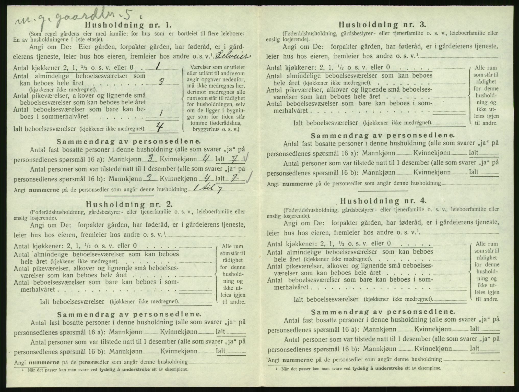 SAT, 1920 census for Skodje, 1920, p. 540