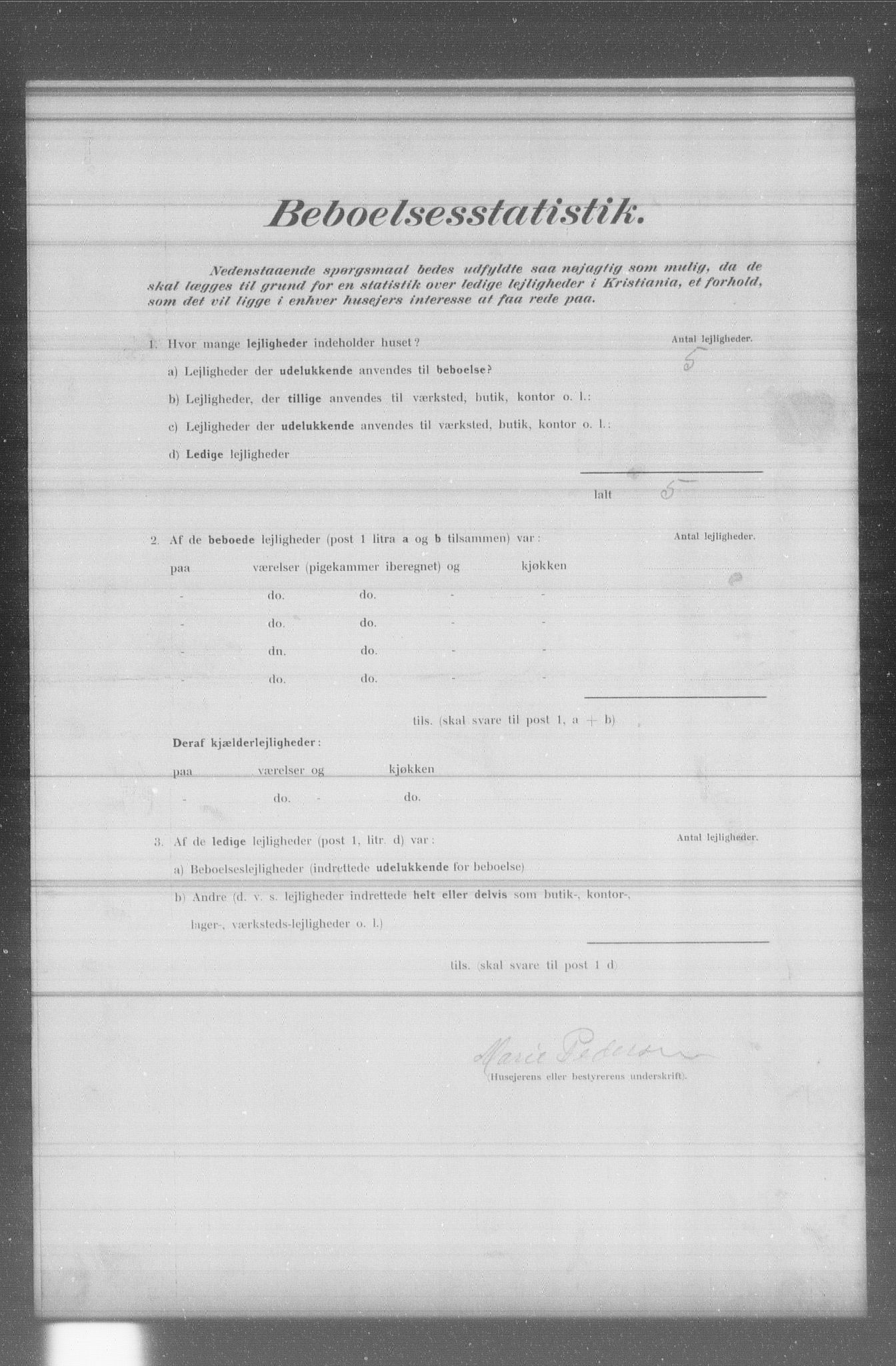 OBA, Municipal Census 1902 for Kristiania, 1902, p. 4405