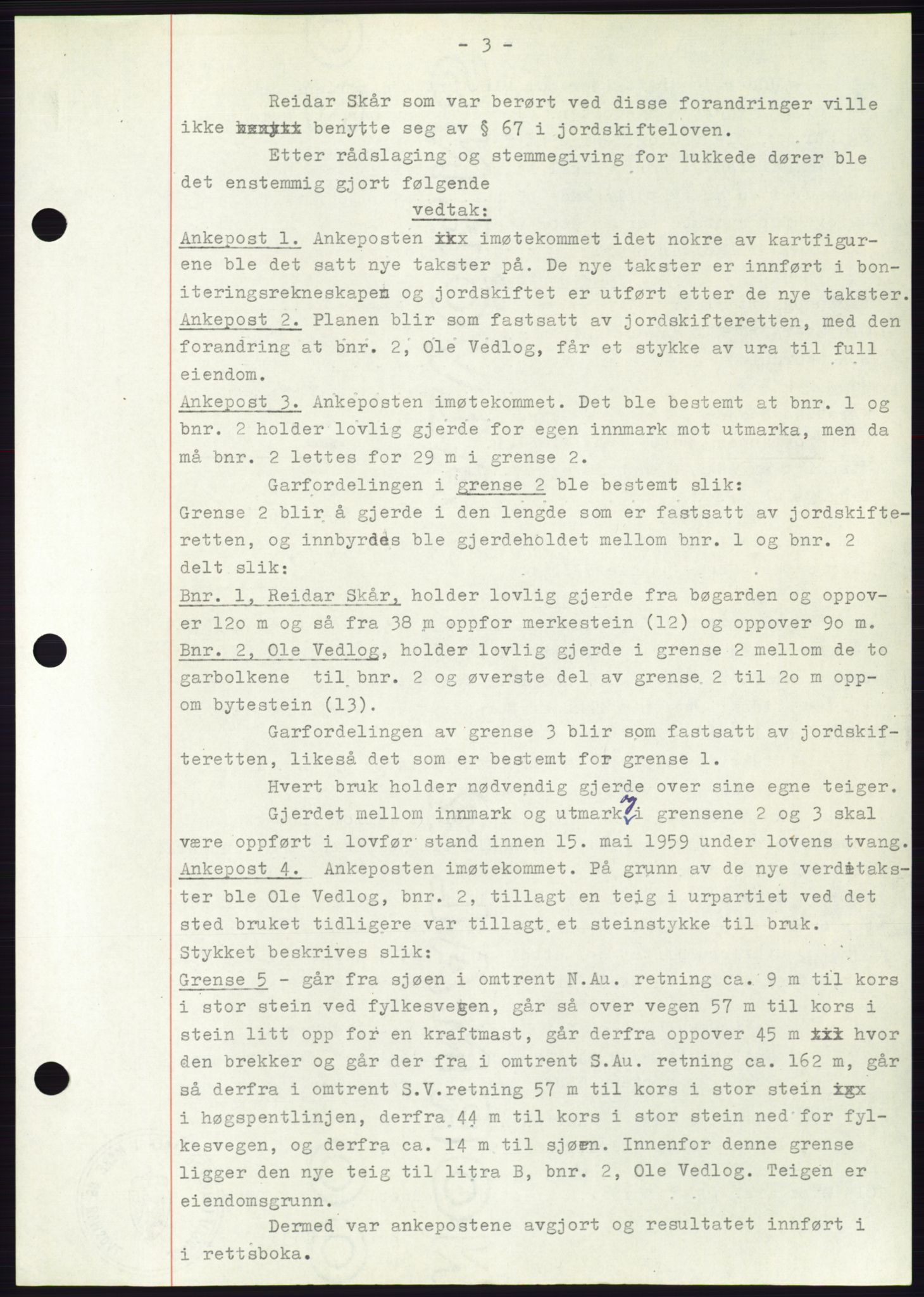 Søre Sunnmøre sorenskriveri, AV/SAT-A-4122/1/2/2C/L0108: Mortgage book no. 34A, 1957-1958, Diary no: : 24/1958