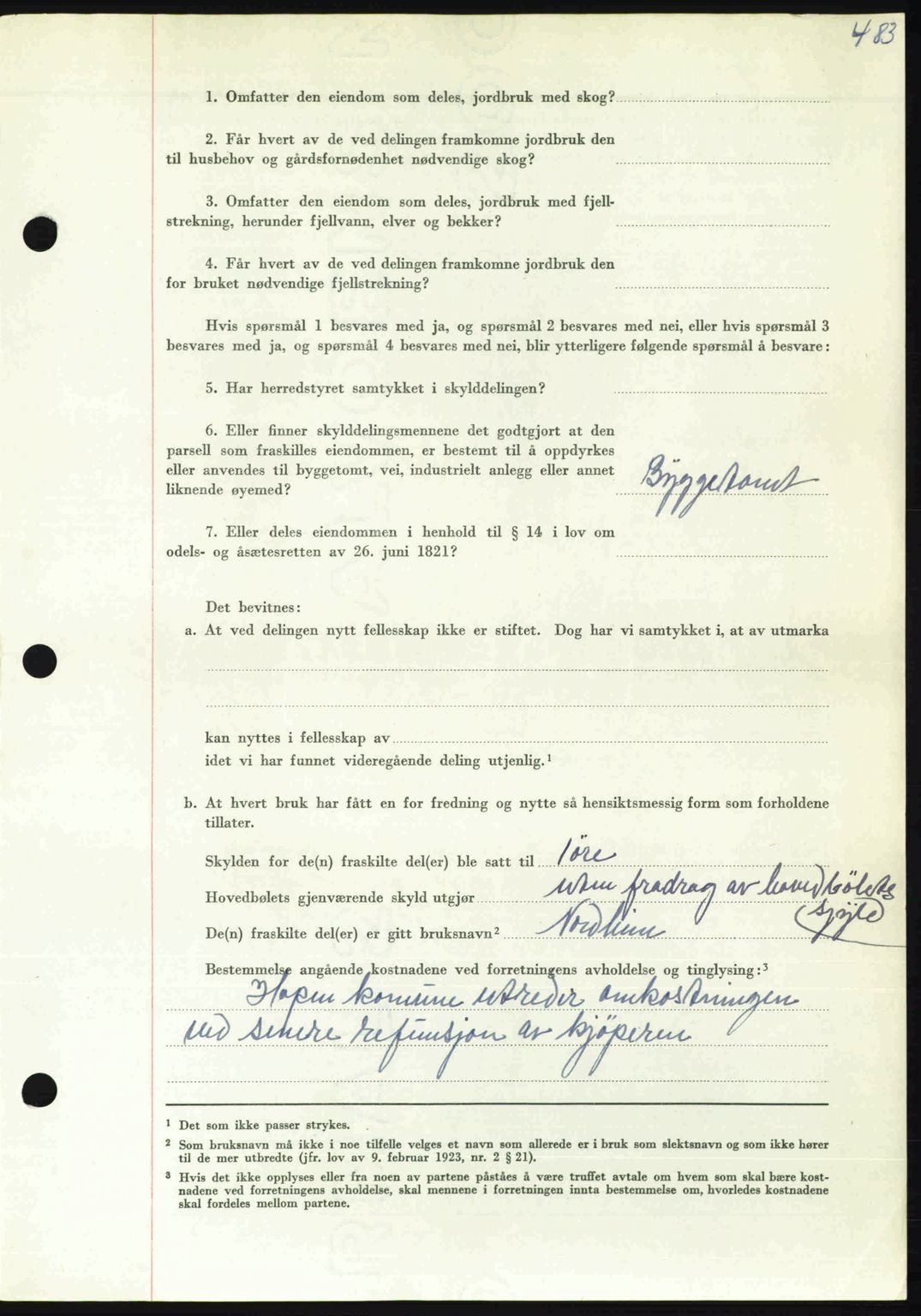 Nordmøre sorenskriveri, AV/SAT-A-4132/1/2/2Ca: Mortgage book no. A105, 1947-1947, Diary no: : 1635/1947