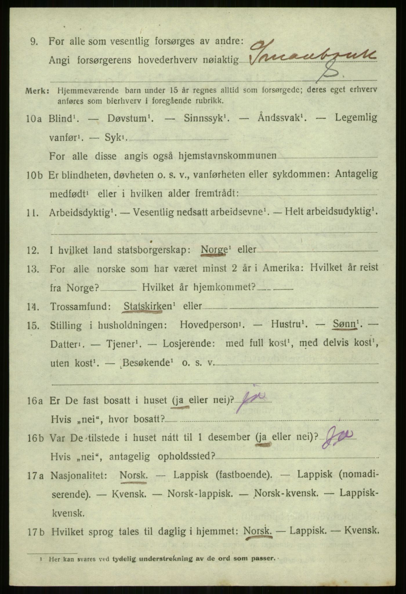 SATØ, 1920 census for Torsken, 1920, p. 686