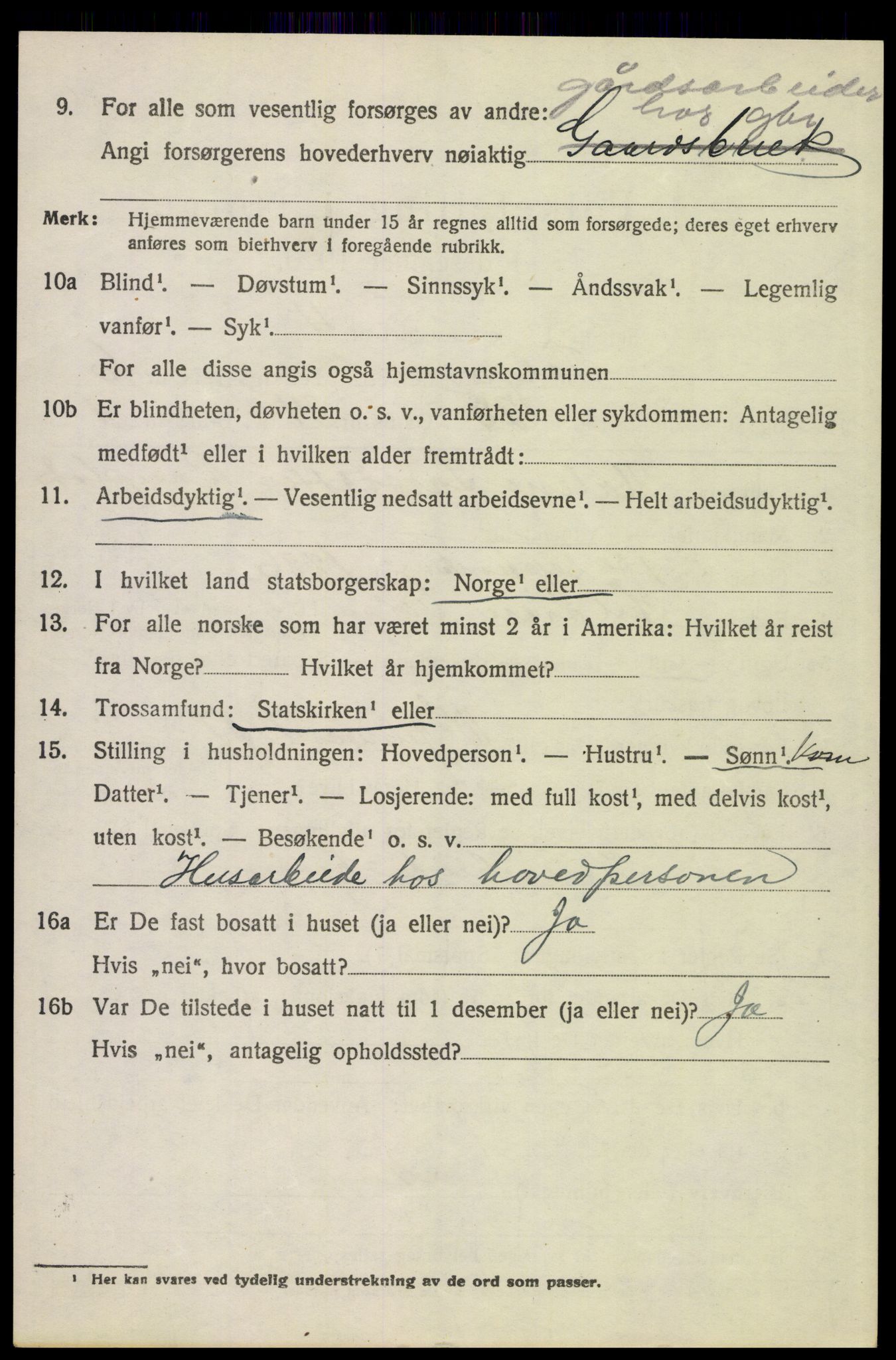 SAH, 1920 census for Tolga, 1920, p. 3908