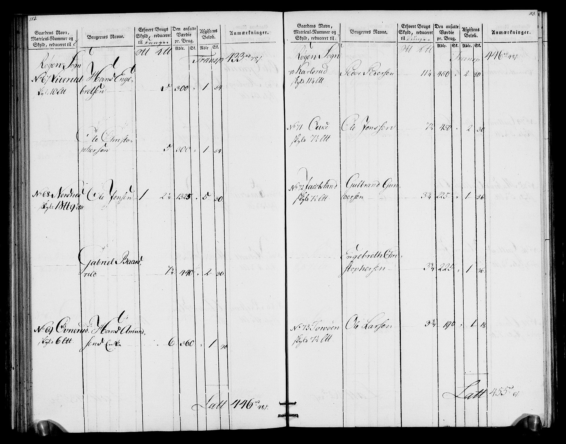 Rentekammeret inntil 1814, Realistisk ordnet avdeling, AV/RA-EA-4070/N/Ne/Nea/L0066: Buskerud fogderi. Oppebørselsregister for Lier, Røyken og Hurum prestegjeld, 1803-1804, p. 60