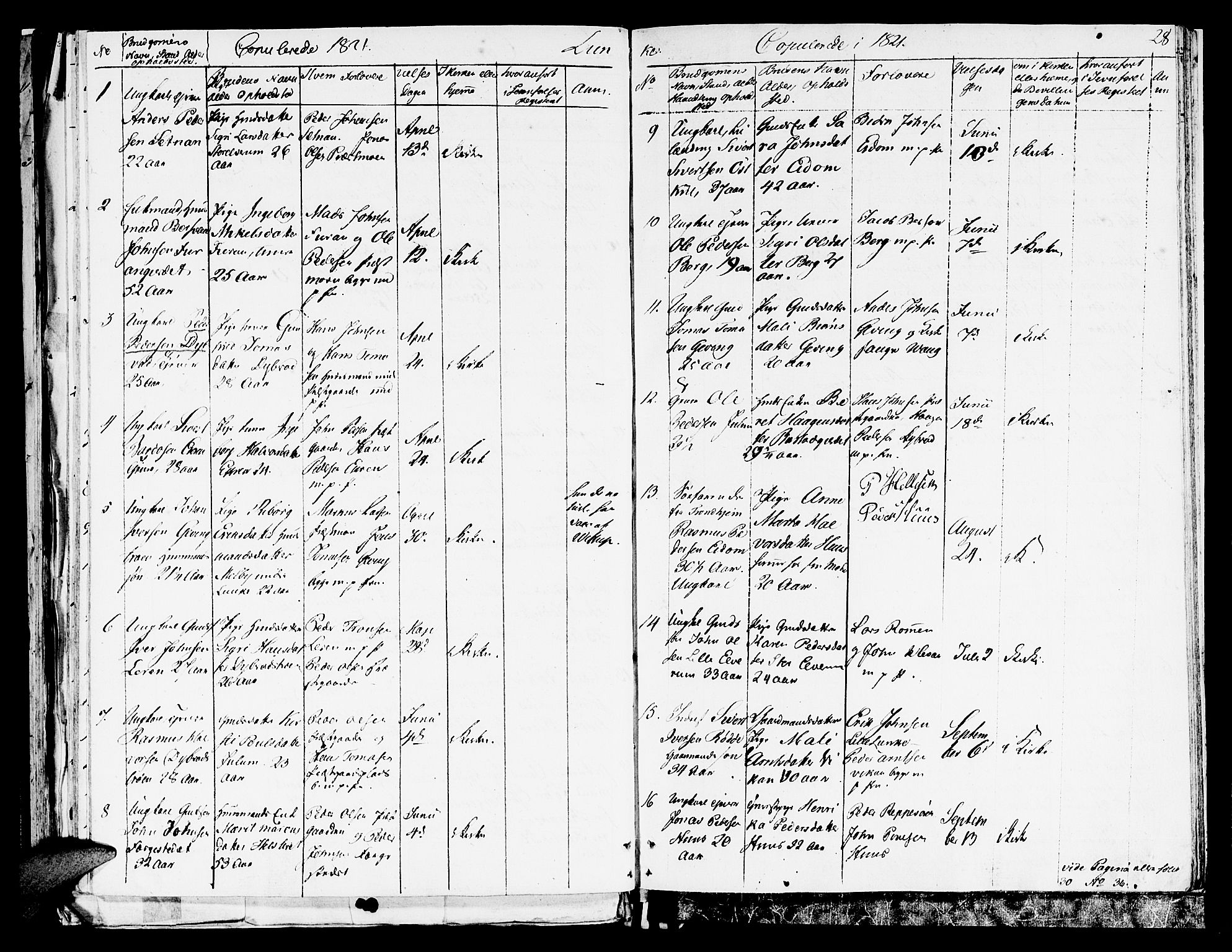Ministerialprotokoller, klokkerbøker og fødselsregistre - Nord-Trøndelag, SAT/A-1458/709/L0065: Parish register (official) no. 709A09 /3, 1820-1821, p. 28