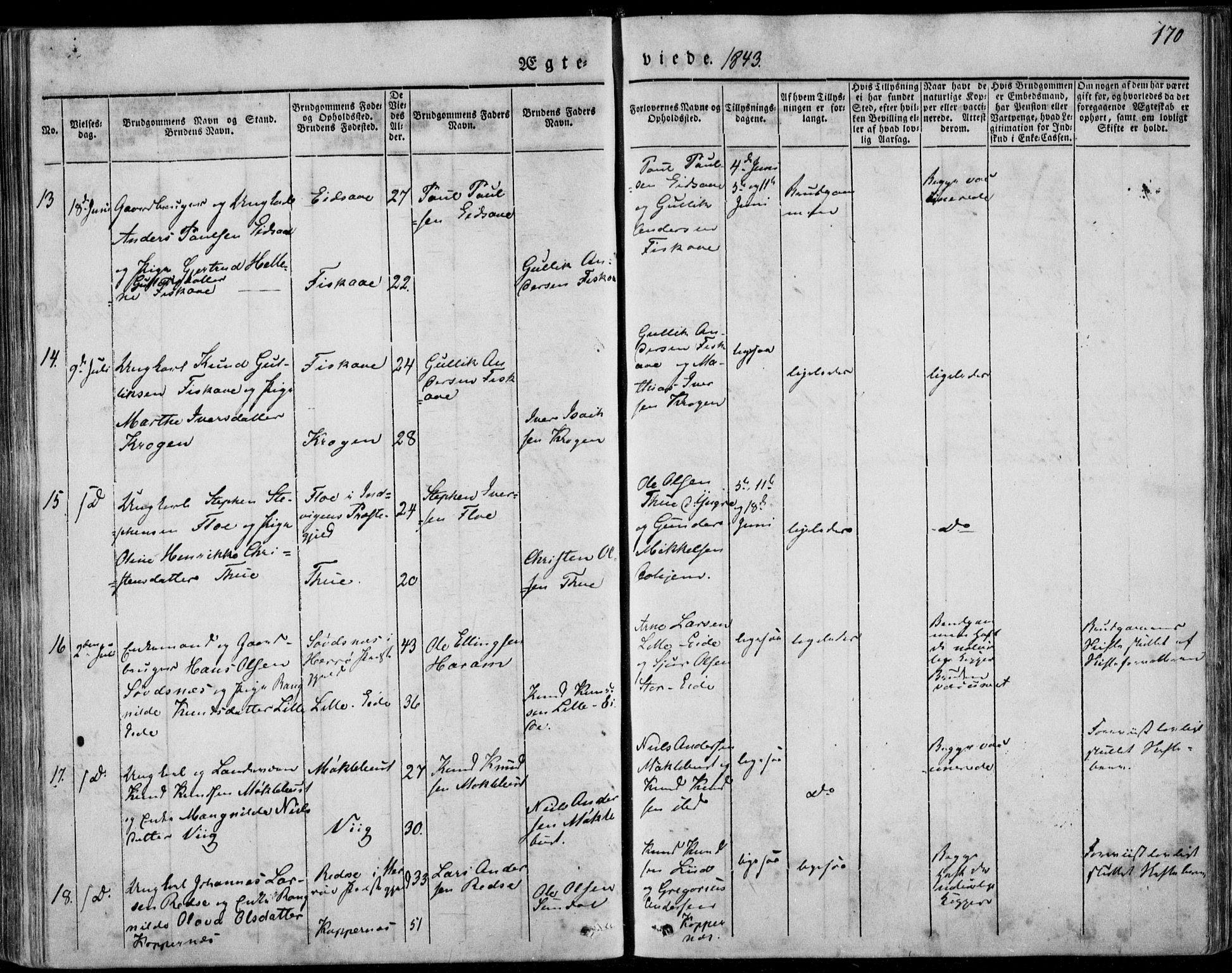 Ministerialprotokoller, klokkerbøker og fødselsregistre - Møre og Romsdal, AV/SAT-A-1454/501/L0005: Parish register (official) no. 501A05, 1831-1844, p. 170