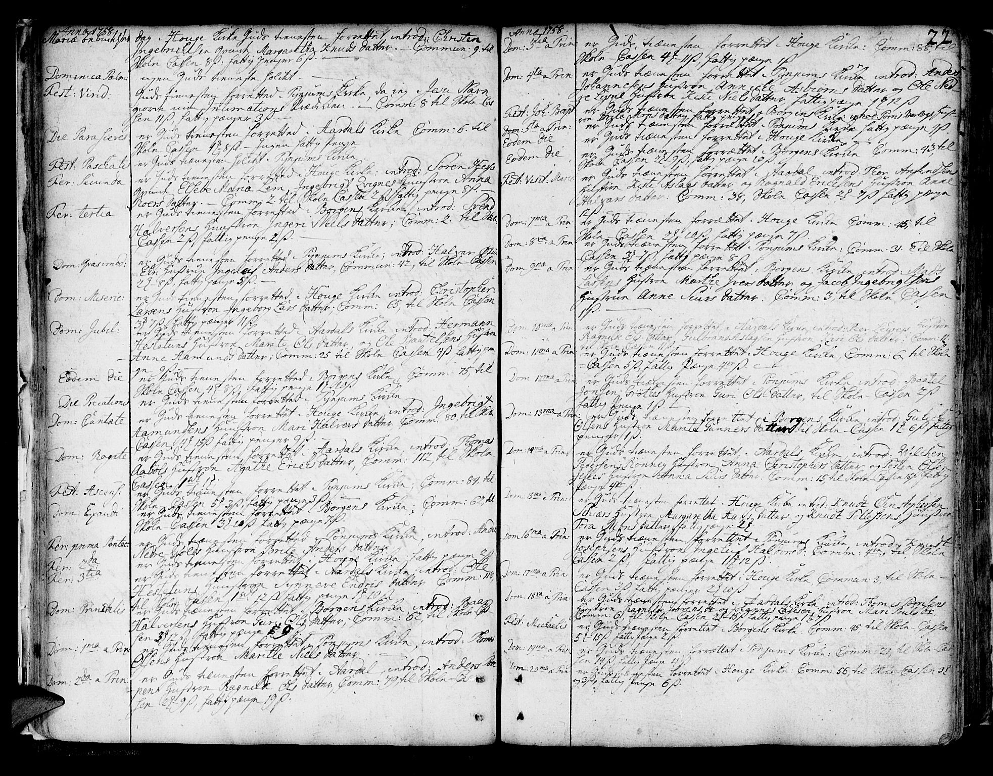 Lærdal sokneprestembete, SAB/A-81201: Parish register (official) no. A 2, 1752-1782, p. 22