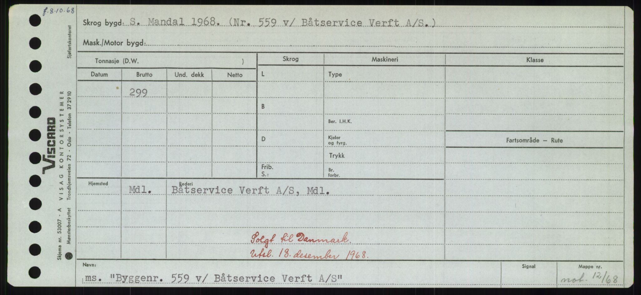 Sjøfartsdirektoratet med forløpere, Skipsmålingen, RA/S-1627/H/Hd/L0006: Fartøy, Byg-Båt, p. 151