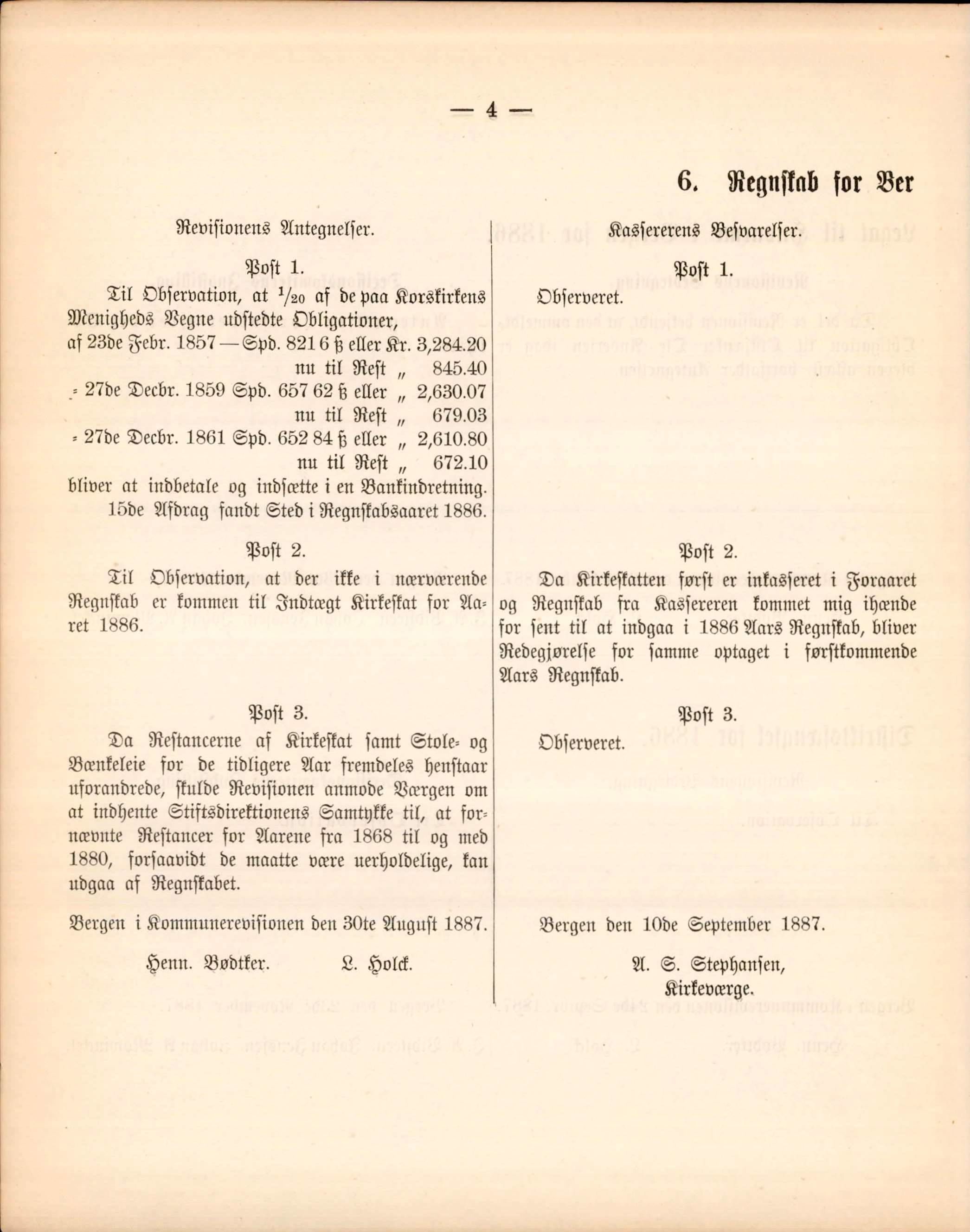 Bergen kommune. Formannskapet, BBA/A-0003/Ad/L0043: Bergens Kommuneforhandlinger, 1888