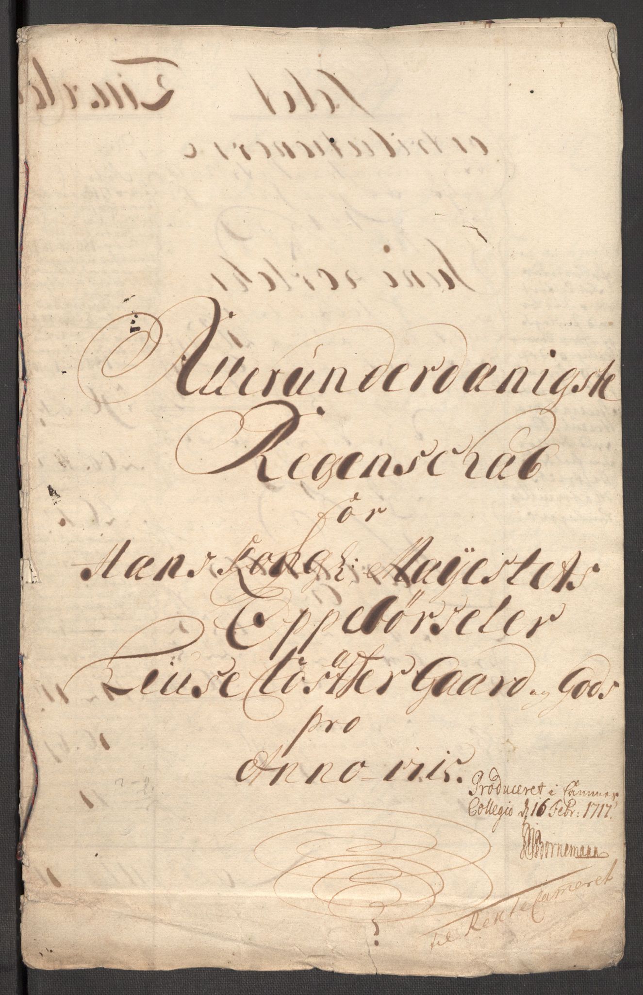 Rentekammeret inntil 1814, Reviderte regnskaper, Fogderegnskap, AV/RA-EA-4092/R50/L3160: Fogderegnskap Lyse kloster, 1710-1719, p. 309