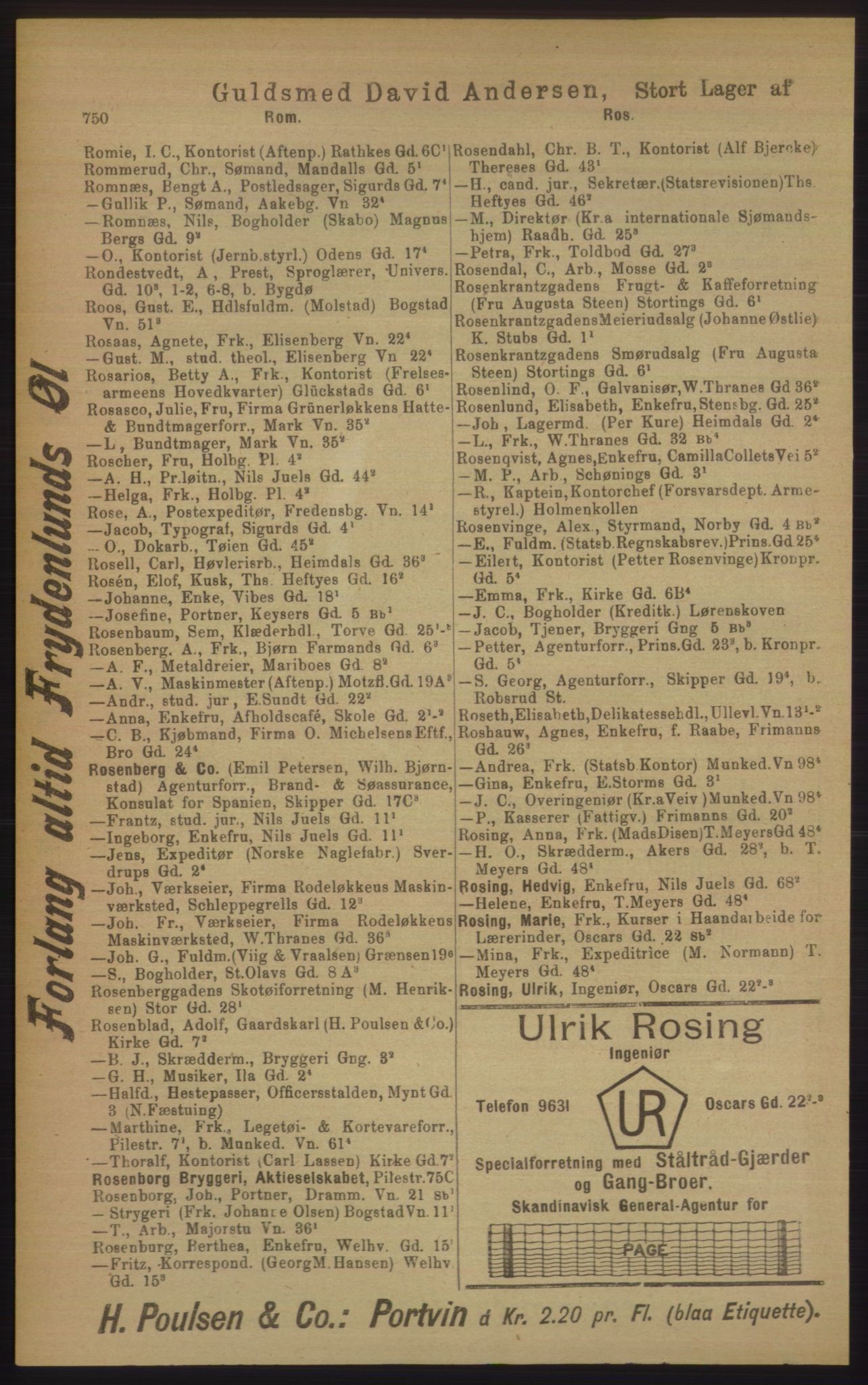 Kristiania/Oslo adressebok, PUBL/-, 1906, p. 750