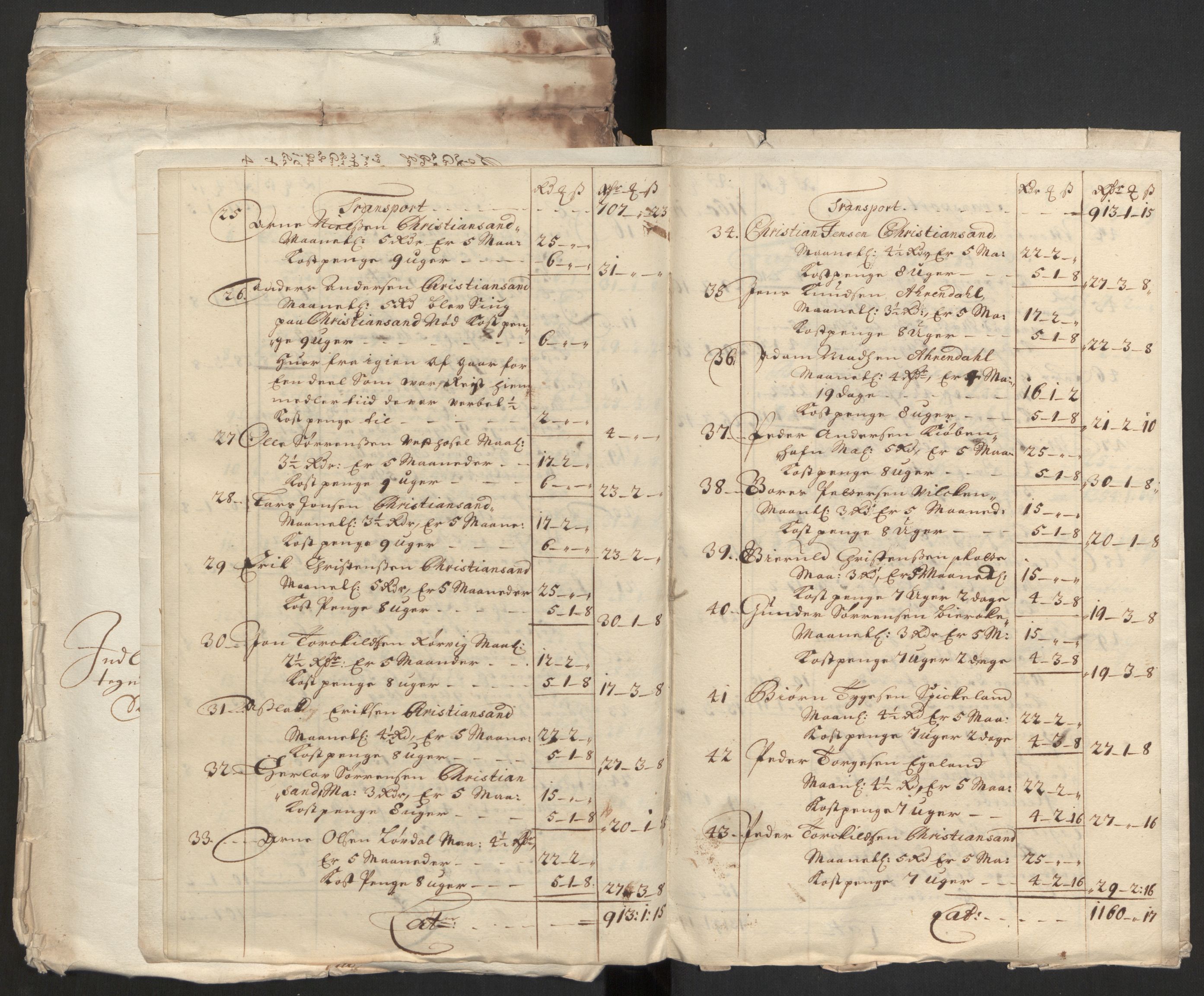 Rentekammeret inntil 1814, Reviderte regnskaper, Byregnskaper, AV/RA-EA-4066/R/Rm/L0258: [M1] Kontribusjonsregnskap, 1664-1700, p. 105