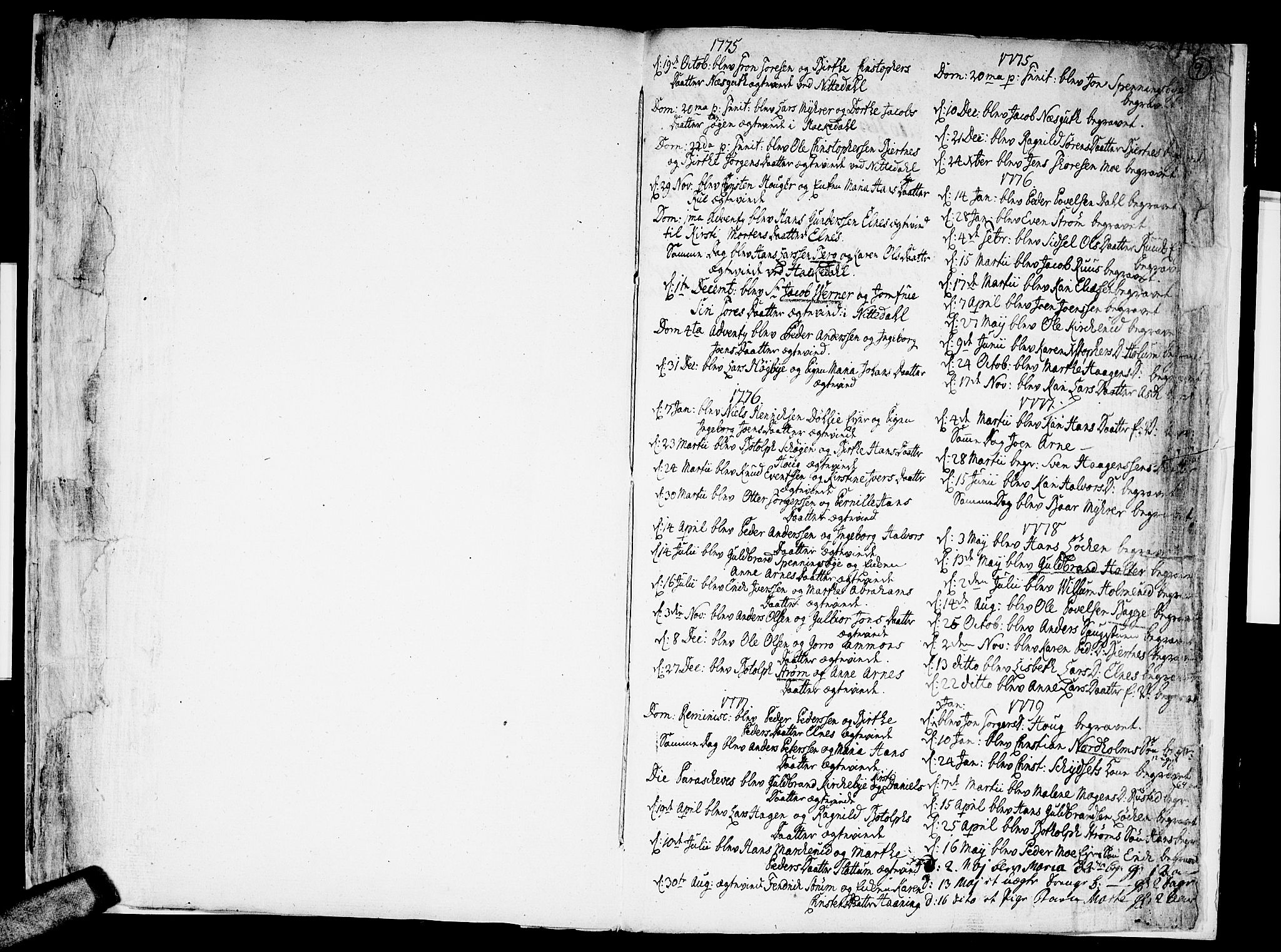 Nittedal prestekontor Kirkebøker, SAO/A-10365a/F/Fa/L0001: Parish register (official) no. I 1, 1775-1779, p. 9