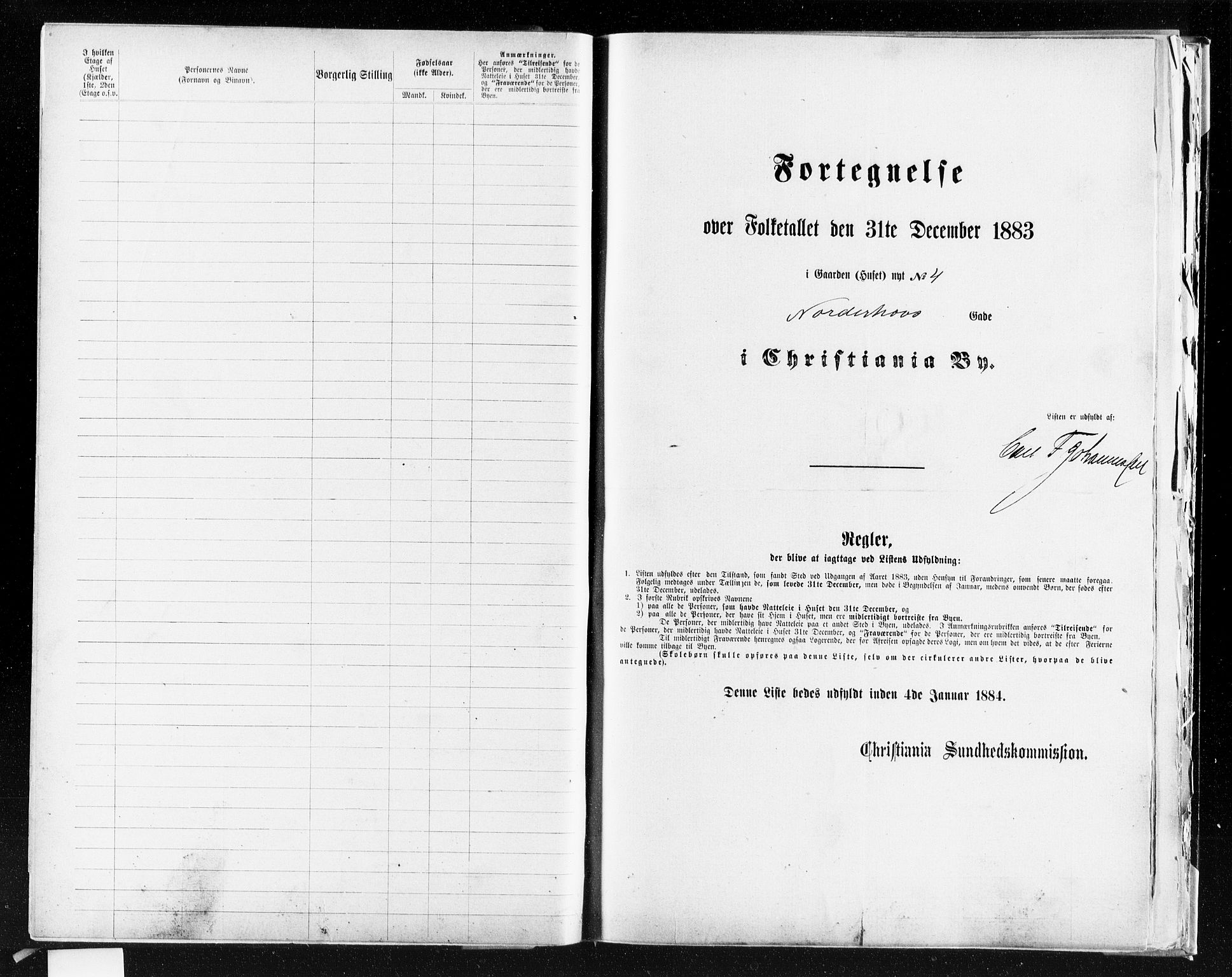 OBA, Municipal Census 1883 for Kristiania, 1883, p. 3042