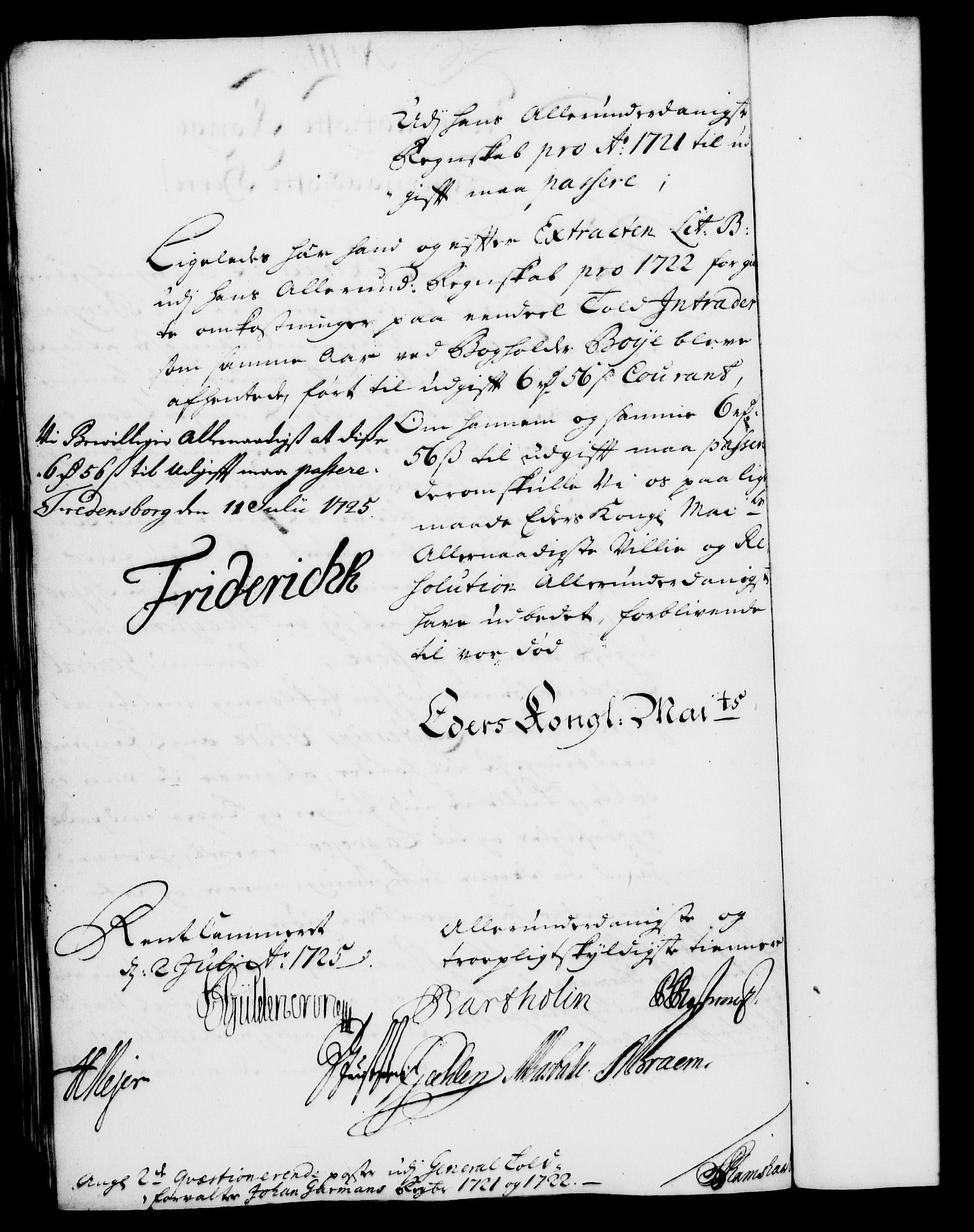 Rentekammeret, Kammerkanselliet, RA/EA-3111/G/Gf/Gfa/L0008: Norsk relasjons- og resolusjonsprotokoll (merket RK 52.8), 1725, p. 613