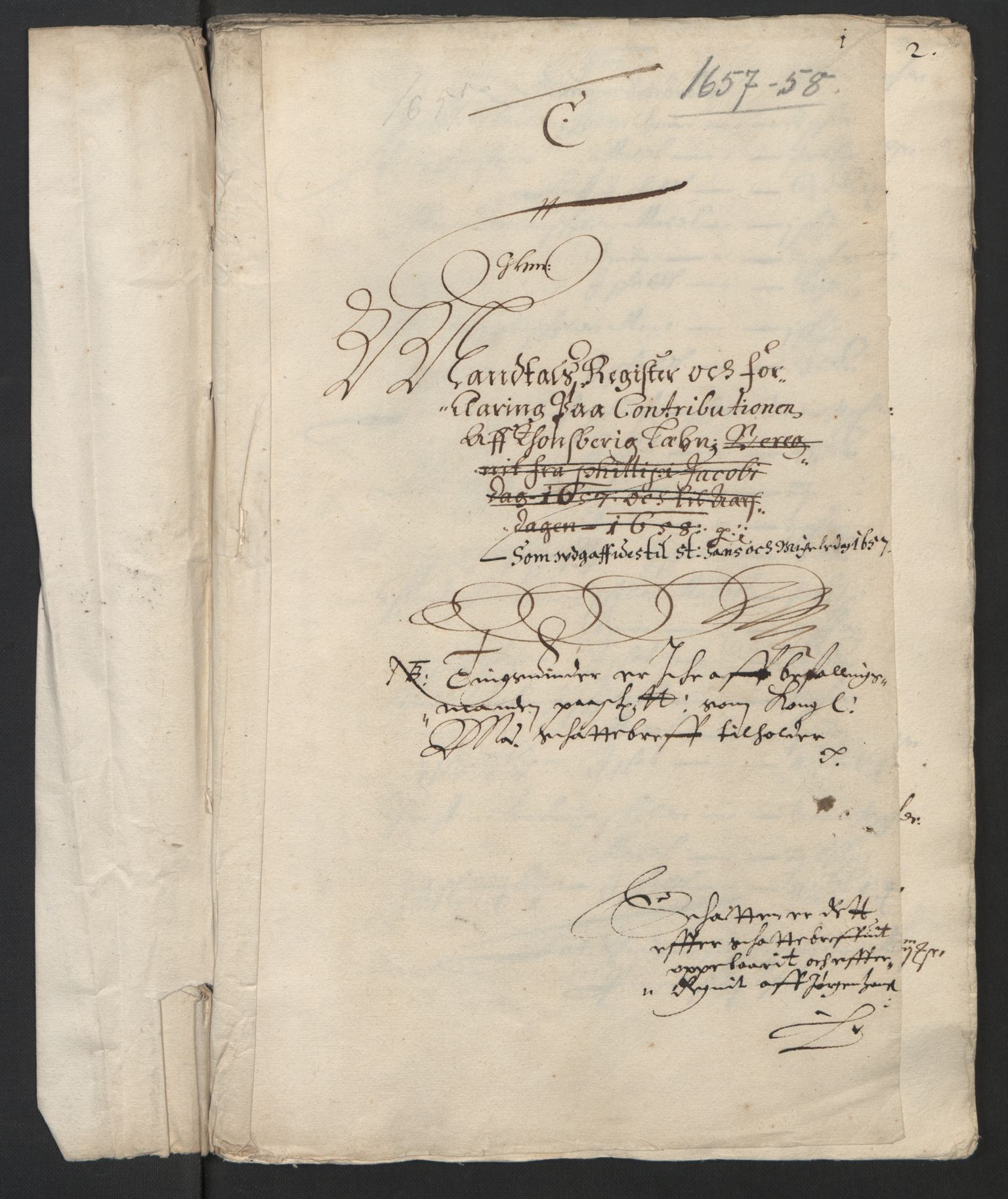 Rentekammeret inntil 1814, Reviderte regnskaper, Lensregnskaper, AV/RA-EA-5023/R/Rb/Rbo/L0033: Tønsberg len, 1655-1658