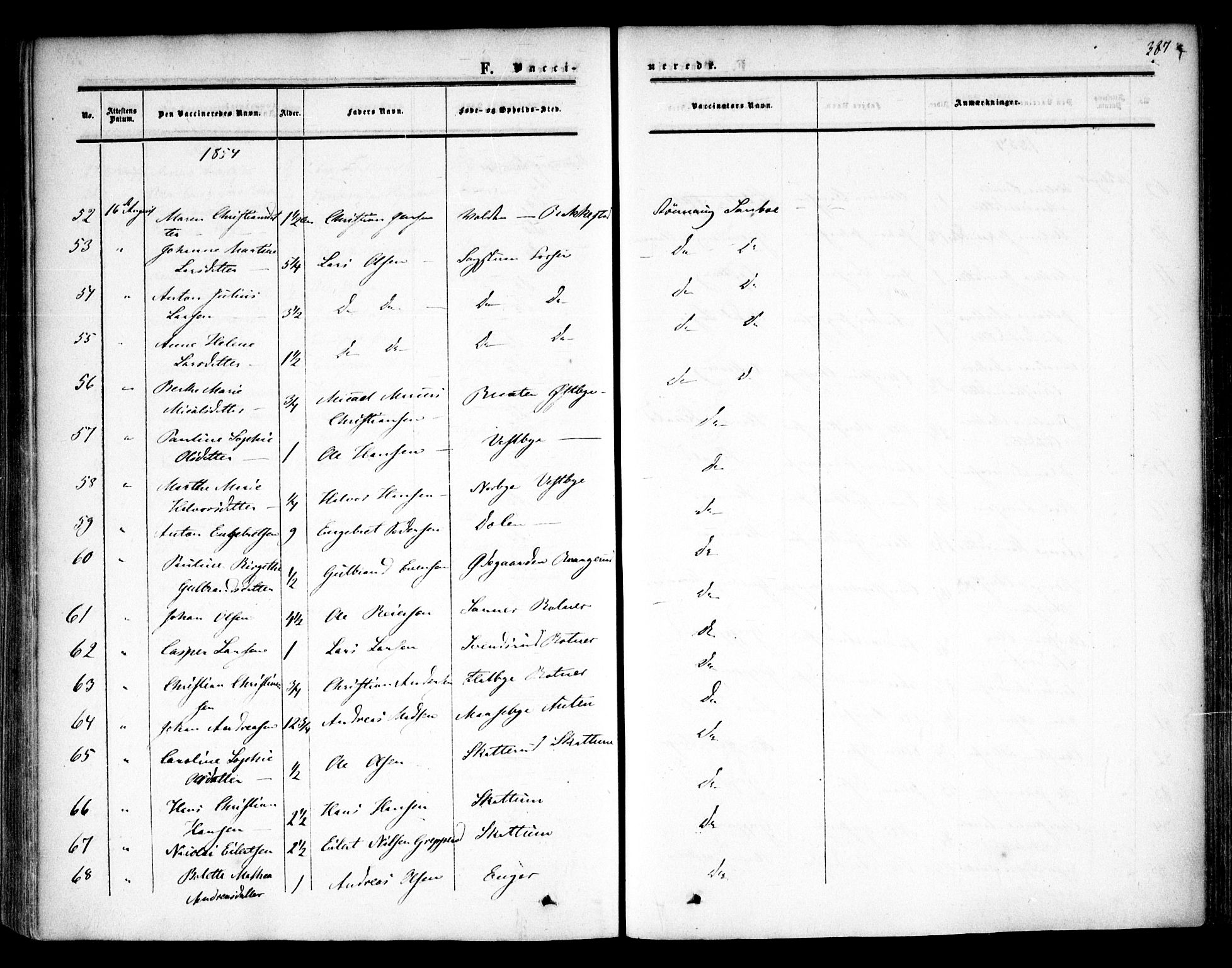 Høland prestekontor Kirkebøker, SAO/A-10346a/F/Fa/L0010: Parish register (official) no. I 10, 1854-1861, p. 387