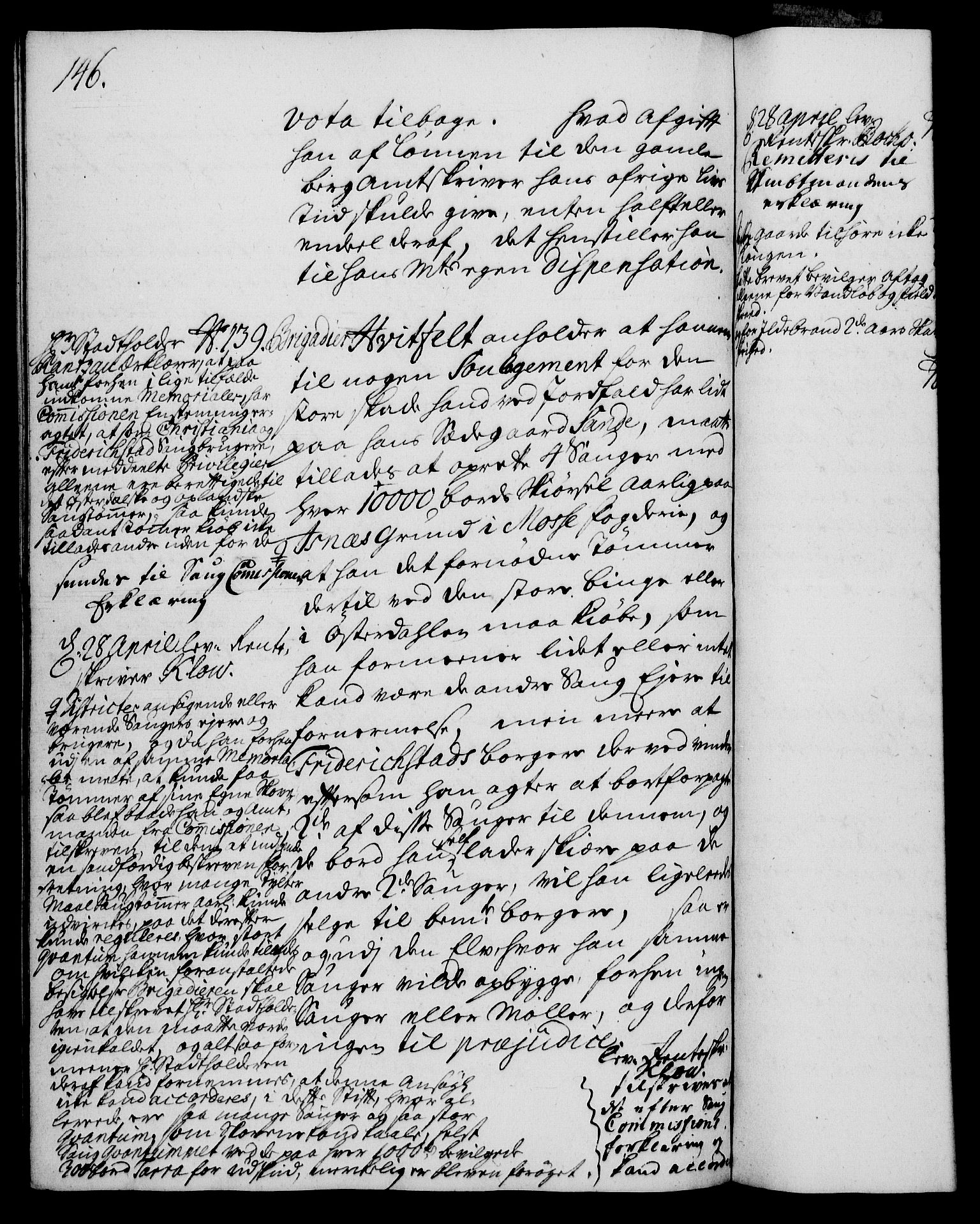 Rentekammeret, Kammerkanselliet, RA/EA-3111/G/Gh/Gha/L0016: Norsk ekstraktmemorialprotokoll (merket RK 53.61), 1734-1735, p. 146