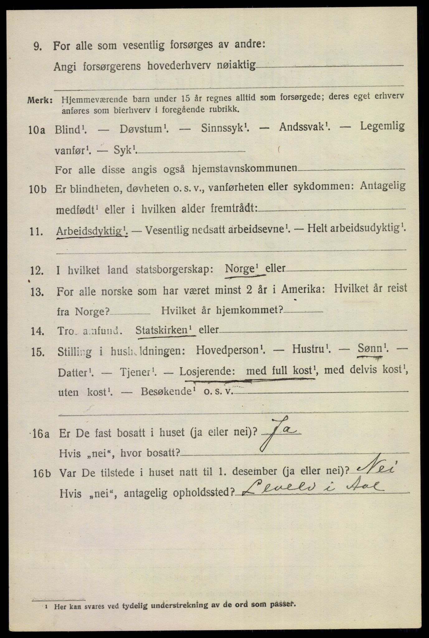 SAKO, 1920 census for Ål, 1920, p. 6847