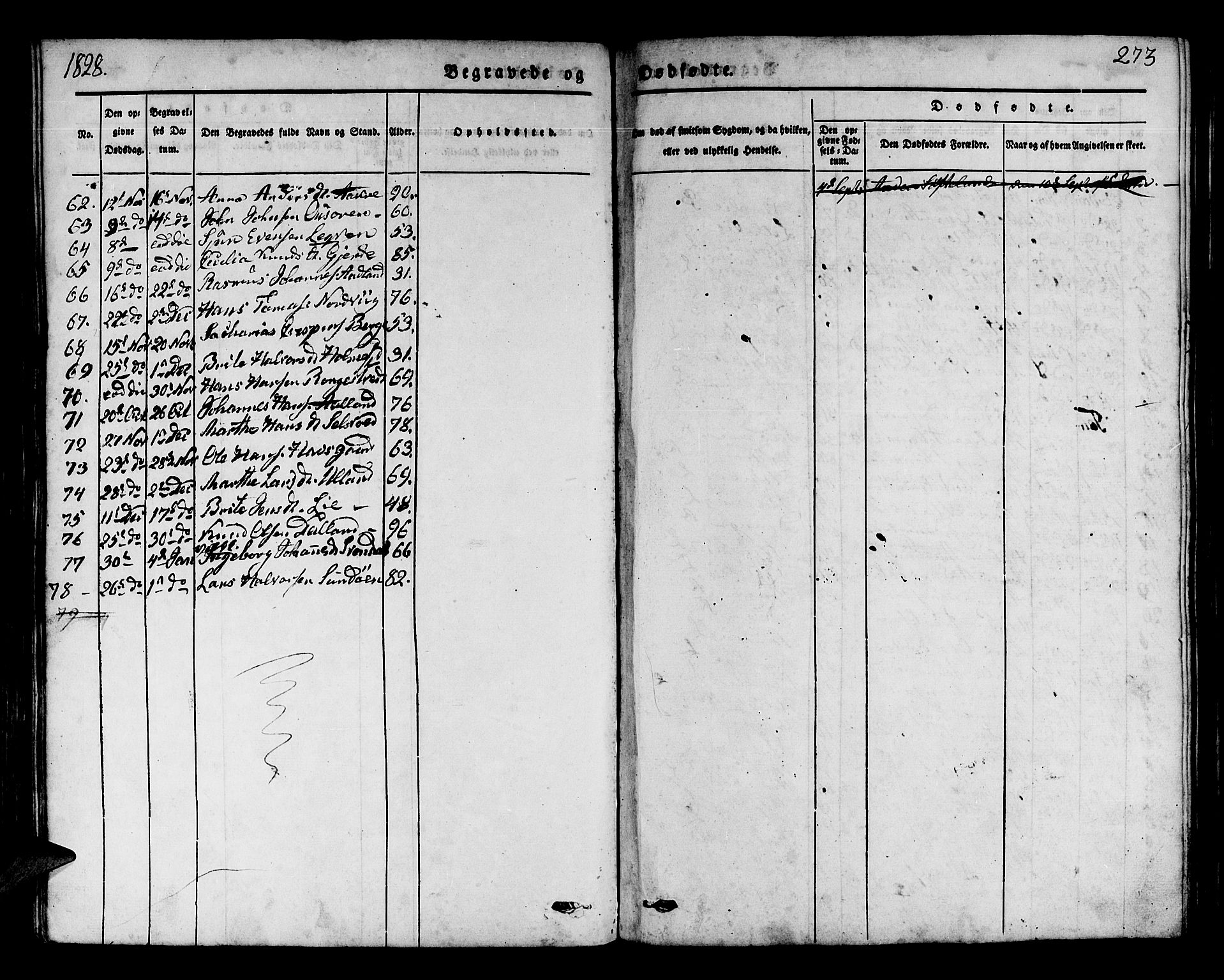 Os sokneprestembete, AV/SAB-A-99929: Parish register (official) no. A 14, 1826-1839, p. 273