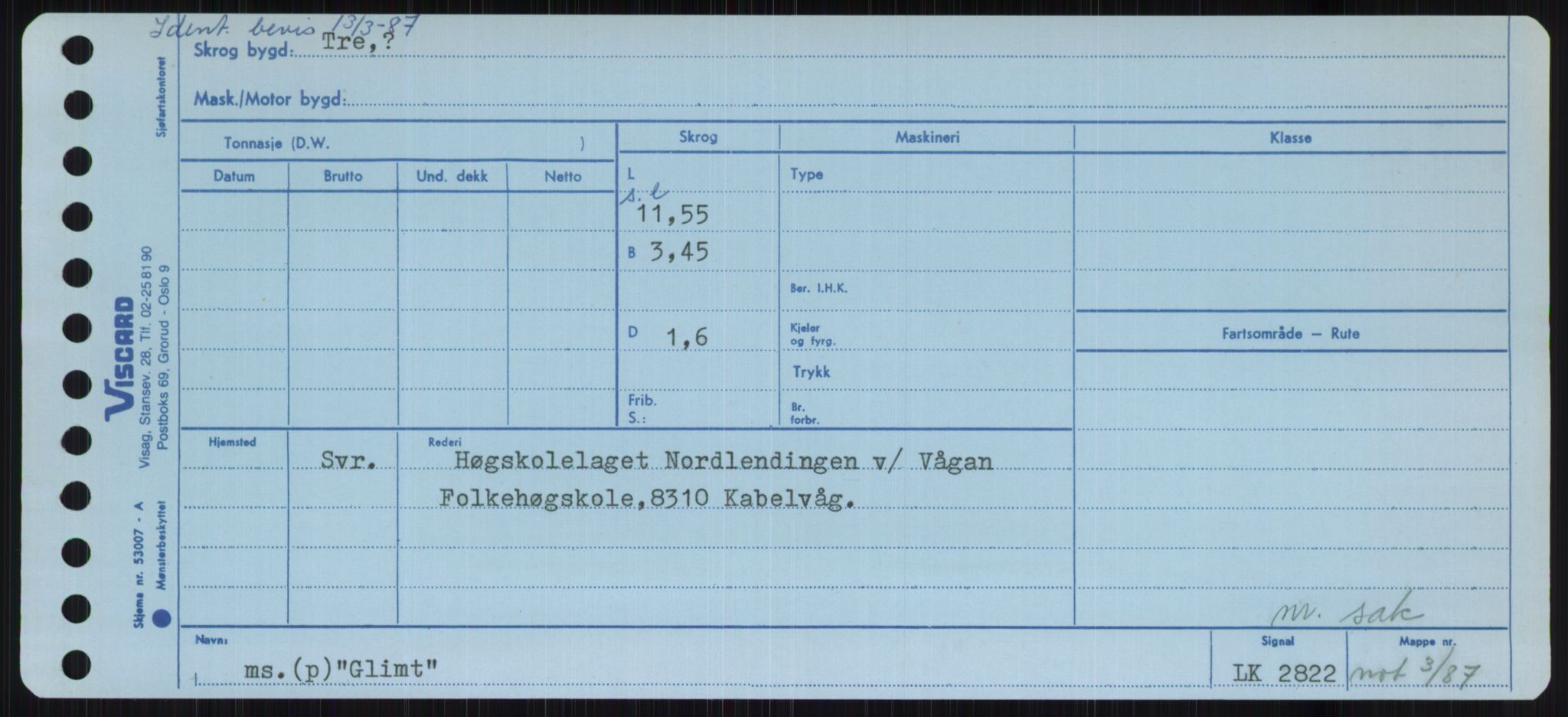 Sjøfartsdirektoratet med forløpere, Skipsmålingen, RA/S-1627/H/Ha/L0002/0002: Fartøy, Eik-Hill / Fartøy, G-Hill, p. 171