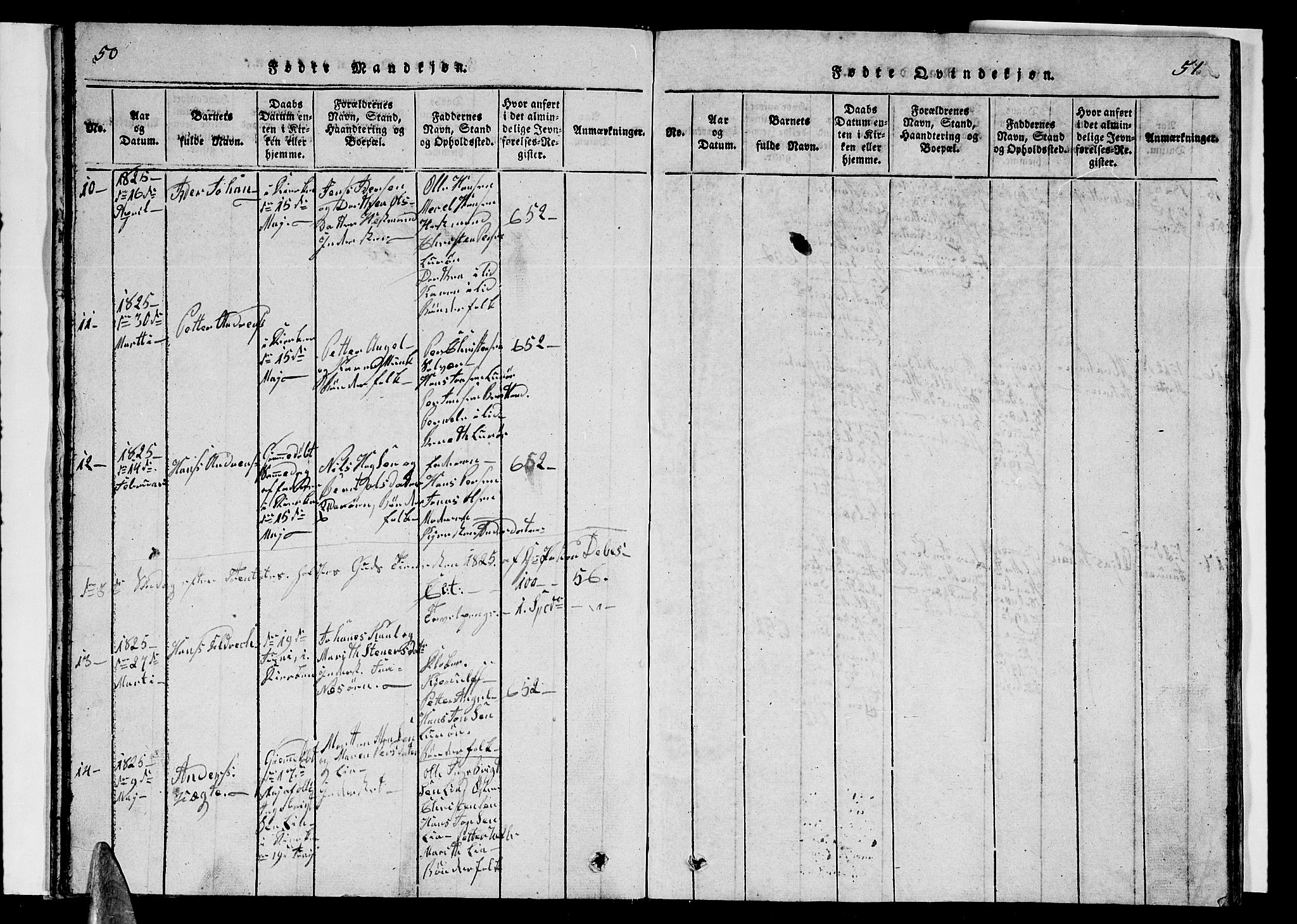 Ministerialprotokoller, klokkerbøker og fødselsregistre - Nordland, AV/SAT-A-1459/839/L0571: Parish register (copy) no. 839C01, 1820-1840, p. 50-51