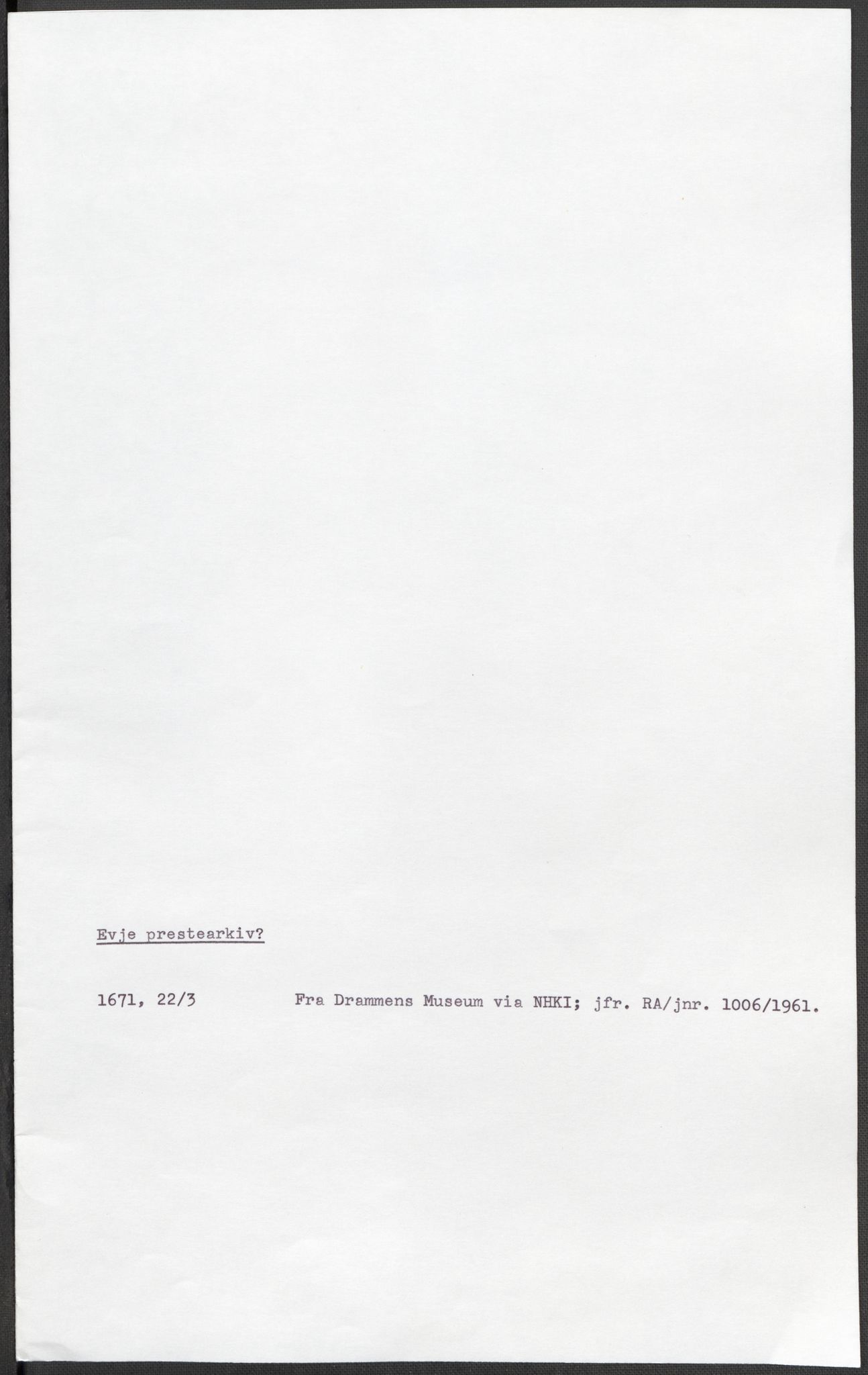 Riksarkivets diplomsamling, AV/RA-EA-5965/F15/L0031: Prestearkiv - Aust-Agder, Vest-Agder og Rogaland, 1575-1768, p. 33
