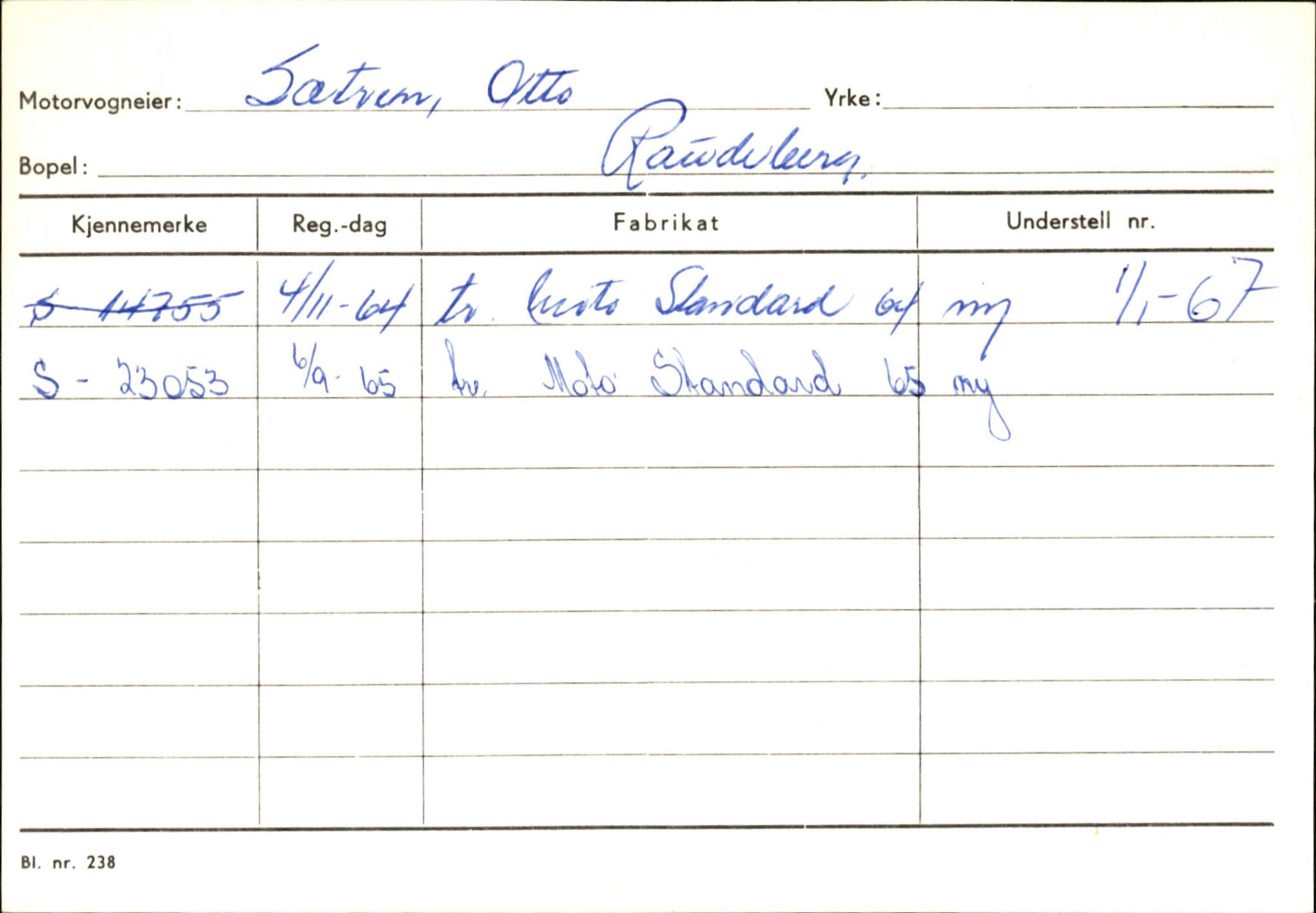 Statens vegvesen, Sogn og Fjordane vegkontor, AV/SAB-A-5301/4/F/L0145: Registerkort Vågsøy S-Å. Årdal I-P, 1945-1975, p. 372