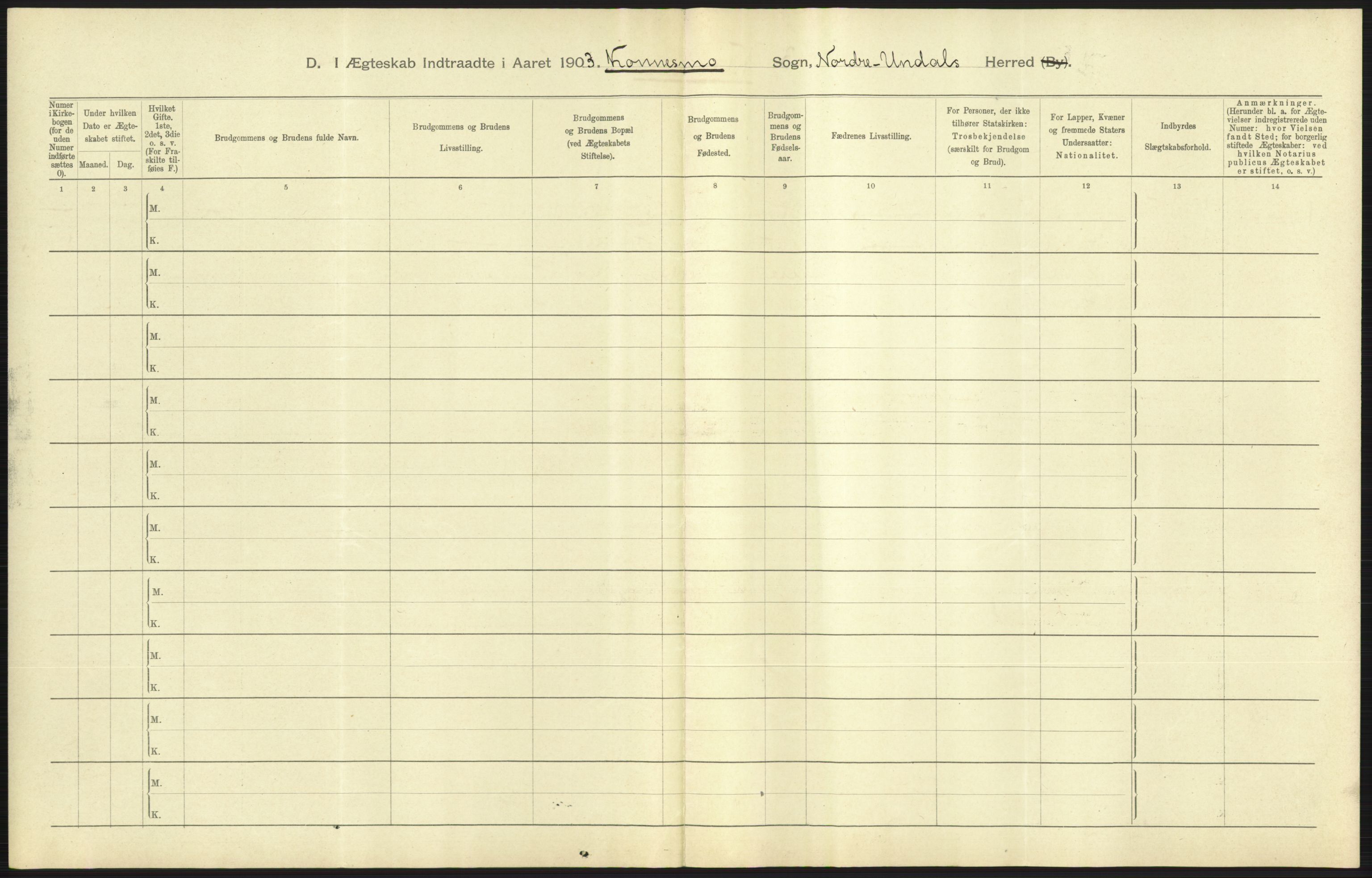 Statistisk sentralbyrå, Sosiodemografiske emner, Befolkning, AV/RA-S-2228/D/Df/Dfa/Dfaa/L0011: Lister og Mandal amt: Fødte, gifte, døde, 1903, p. 311