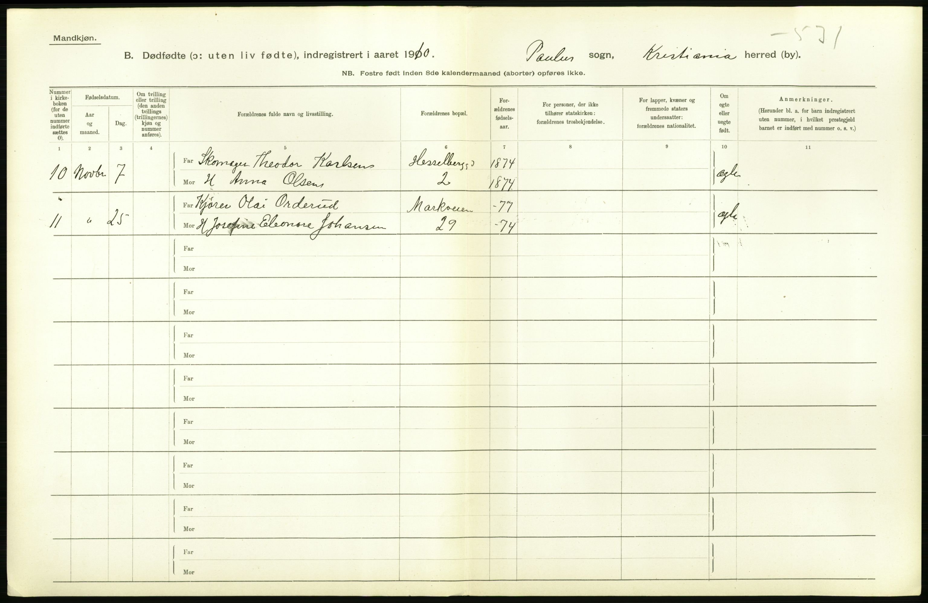 Statistisk sentralbyrå, Sosiodemografiske emner, Befolkning, AV/RA-S-2228/D/Df/Dfa/Dfah/L0009: Kristiania: Gifte og dødfødte., 1910, p. 812