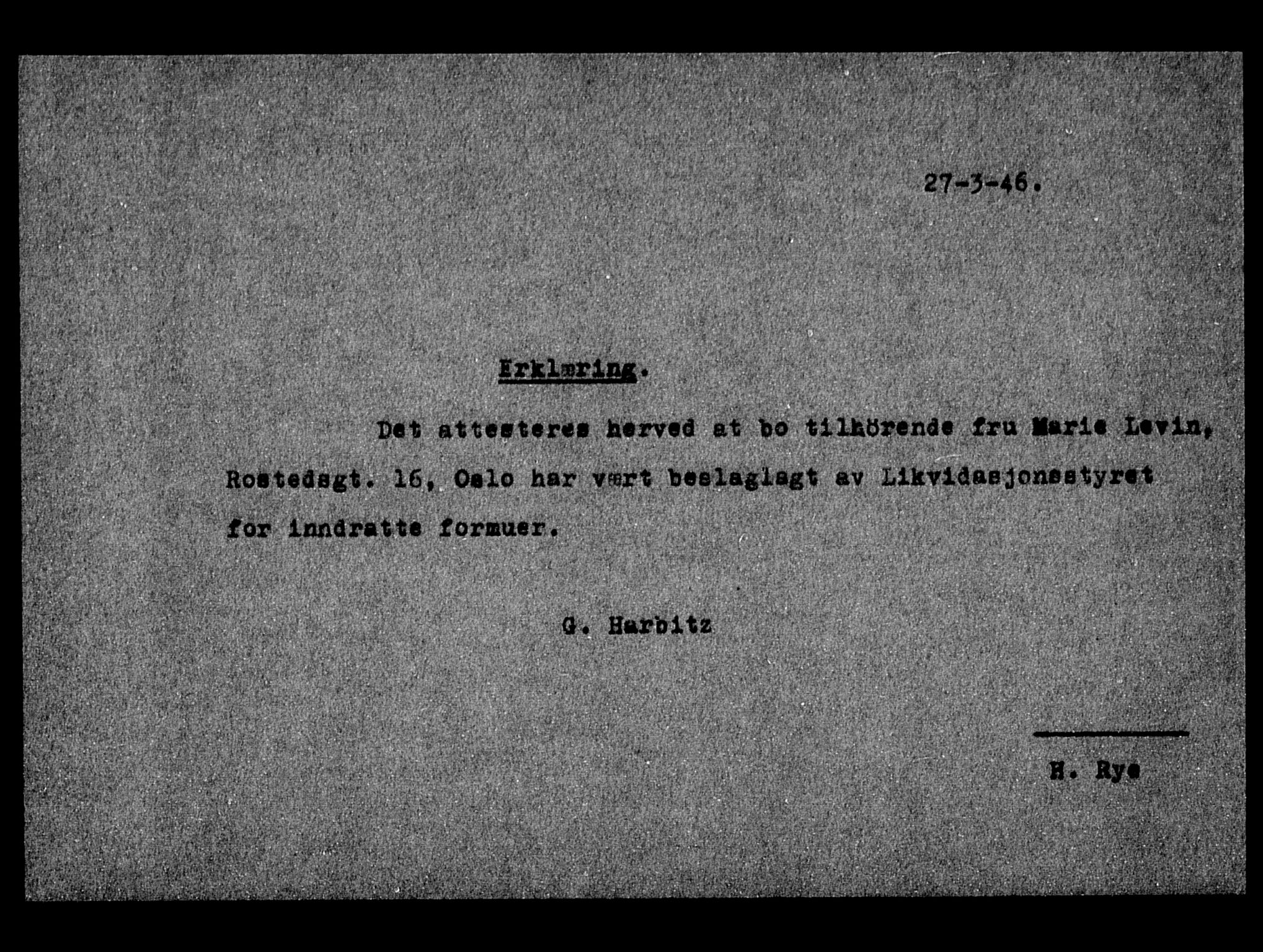 Justisdepartementet, Tilbakeføringskontoret for inndratte formuer, AV/RA-S-1564/H/Hc/Hcc/L0958: --, 1945-1947, p. 17