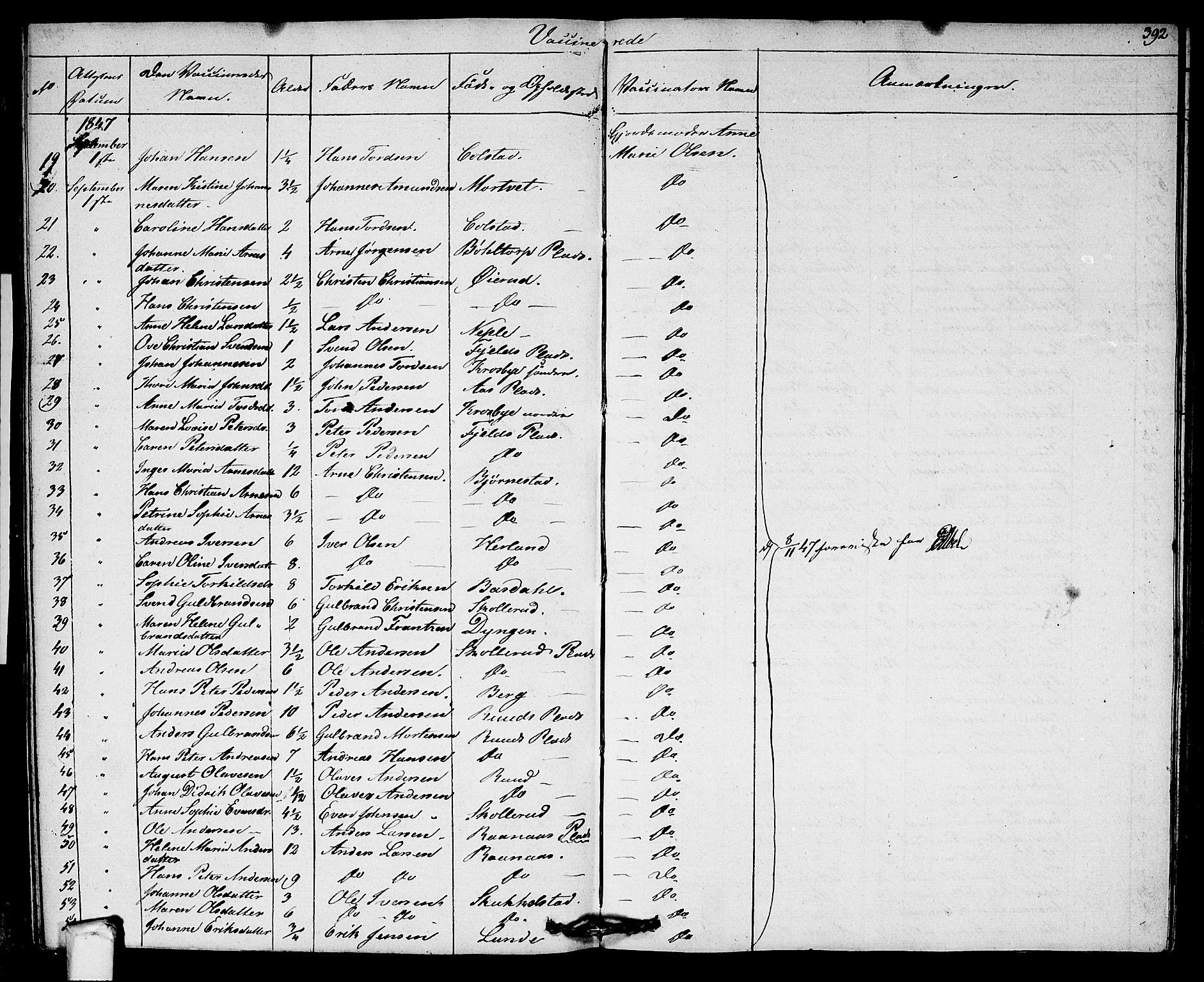 Eidsberg prestekontor Kirkebøker, SAO/A-10905/F/Fa/L0008: Parish register (official) no. I 8, 1832-1848, p. 392