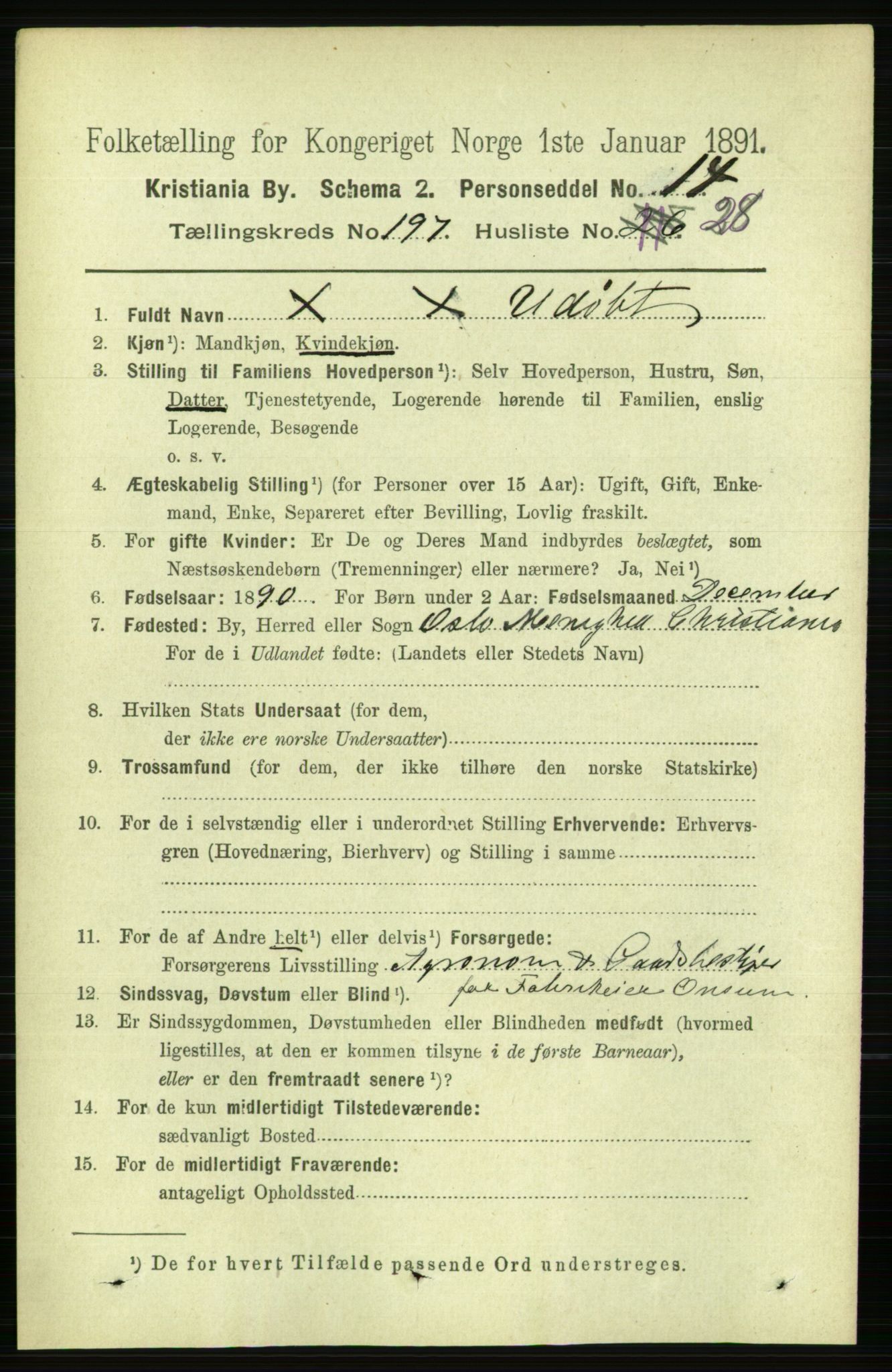 RA, 1891 census for 0301 Kristiania, 1891, p. 119203